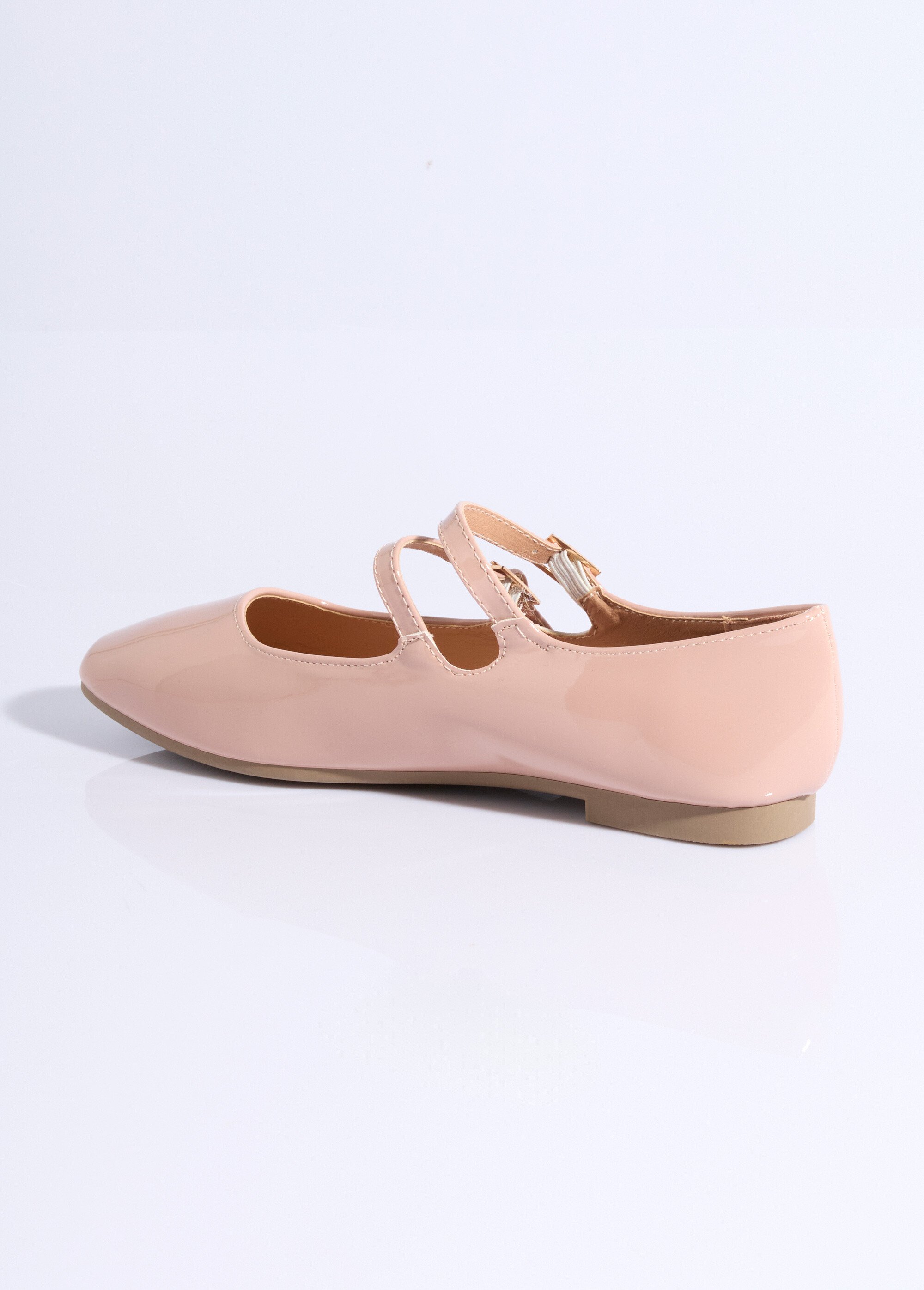 Ballerines plates bout carré, double bride