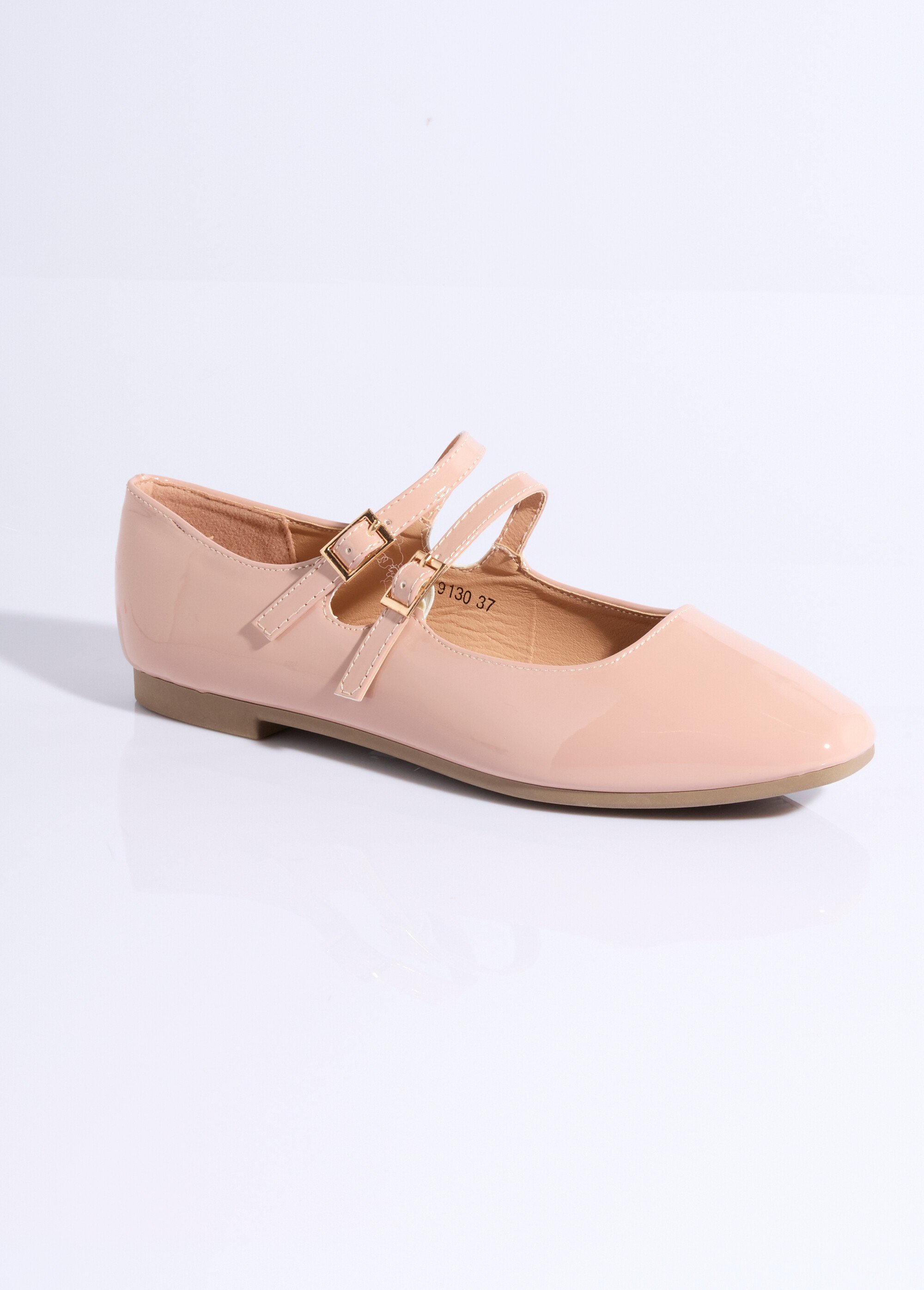 Ballerines plates bout carré, double bride Femme Rose LBS-BSHX9130 FA1