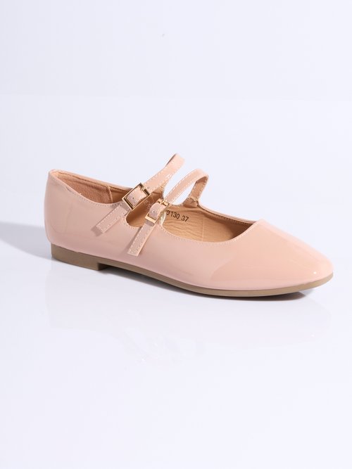 Ballerines plates bout carré, double bride Femme Rose LBS-BSHX9130 FA1