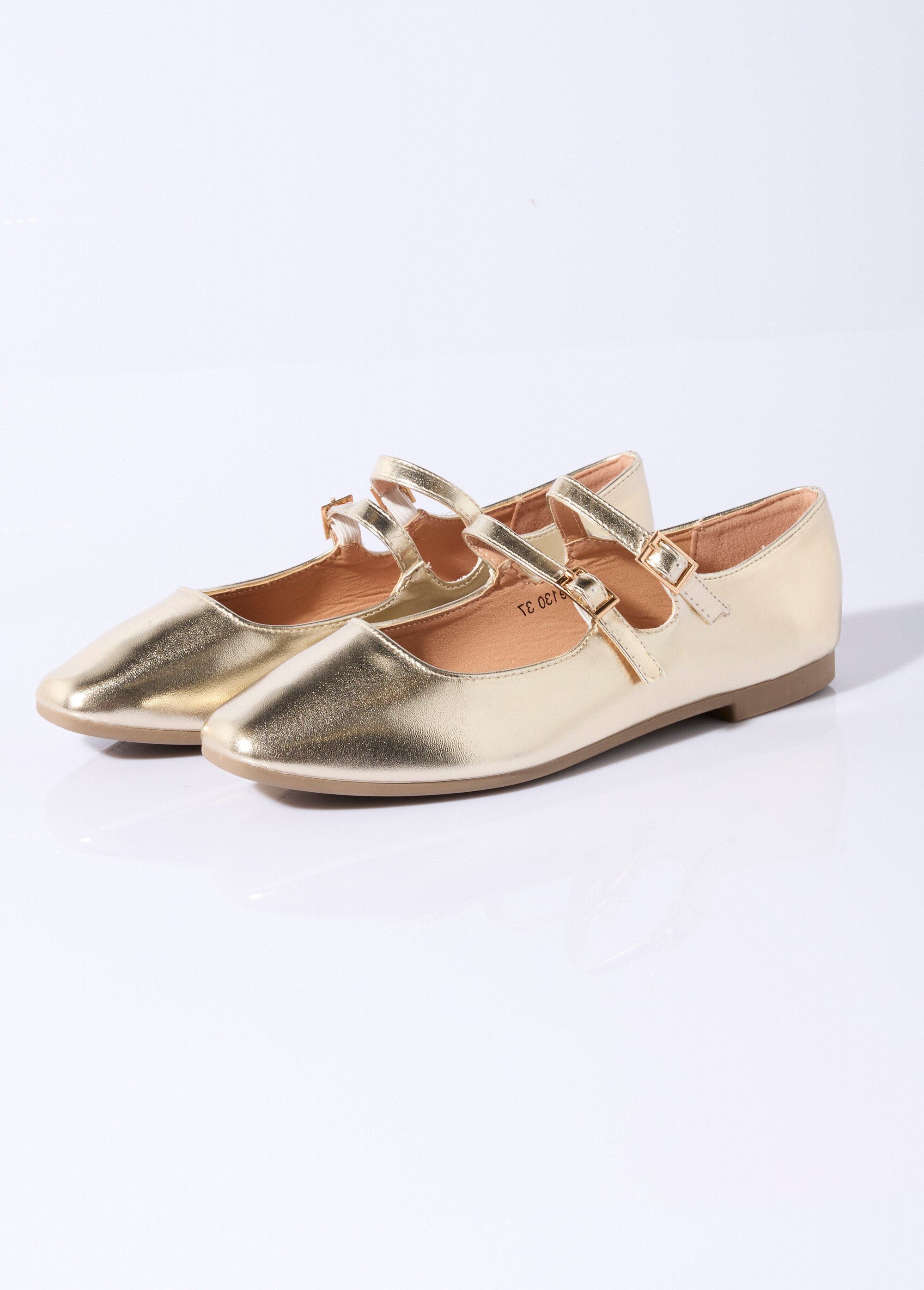 Ballerines plates bout carré, double bride