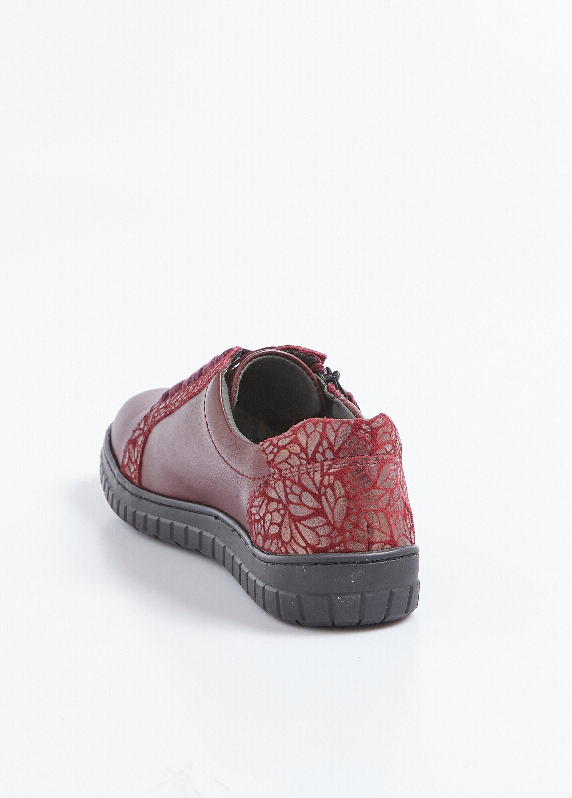 Baskets largeur confort lacées et zippées Femme Rouge ORAURE DO1
