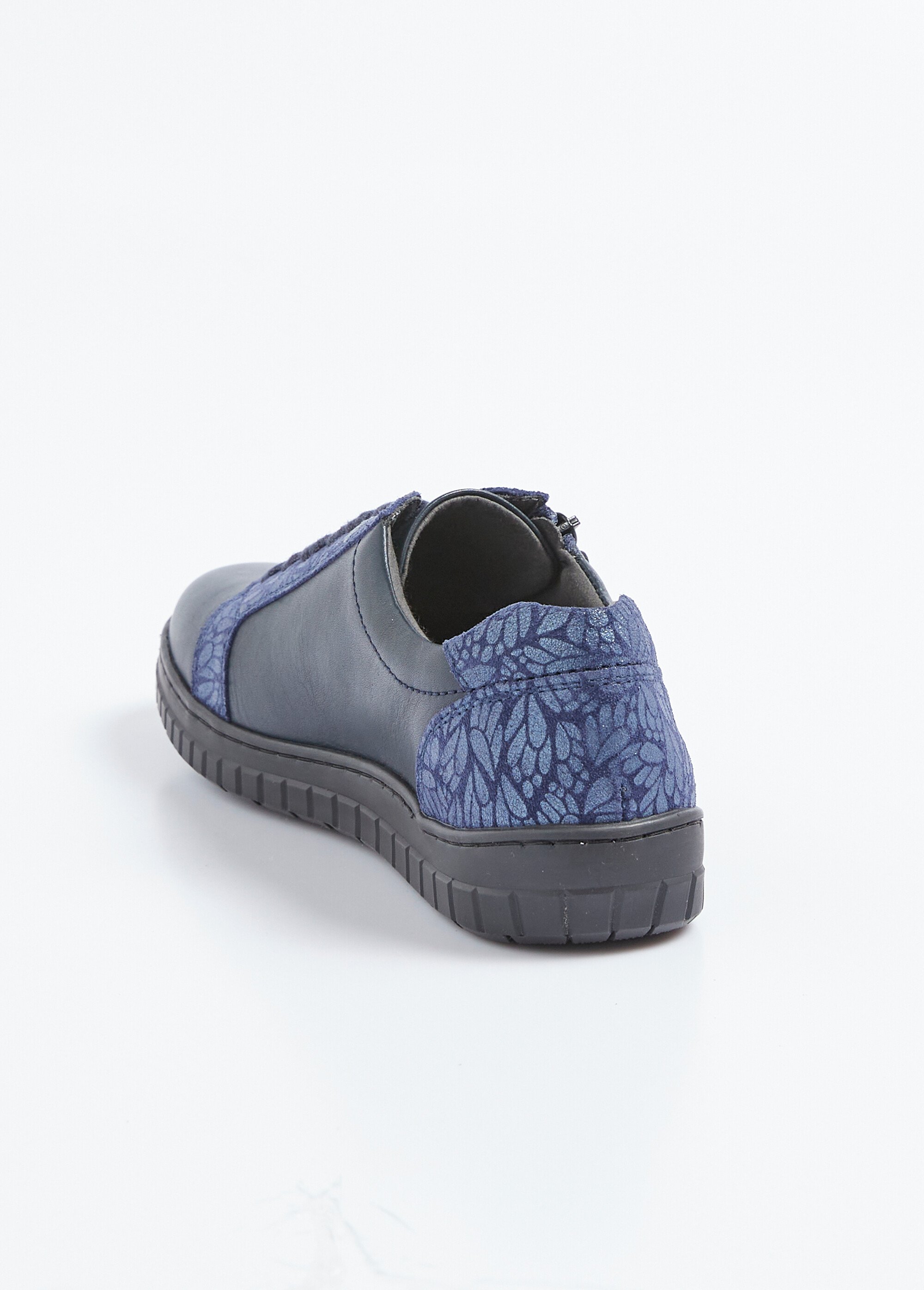 Baskets largeur confort lacées et zippées Femme Bleu ORAURE DO1