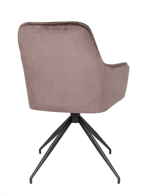 Chaise de salle à manger pivotante velours MARRON CLAIR HN-1001168 DO1
