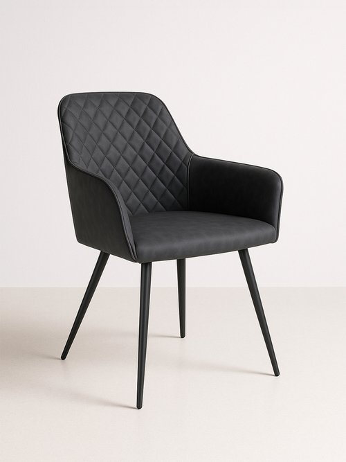 Chaise de salle à manger thème vintage 2G GRIS HN-1001152 FA1