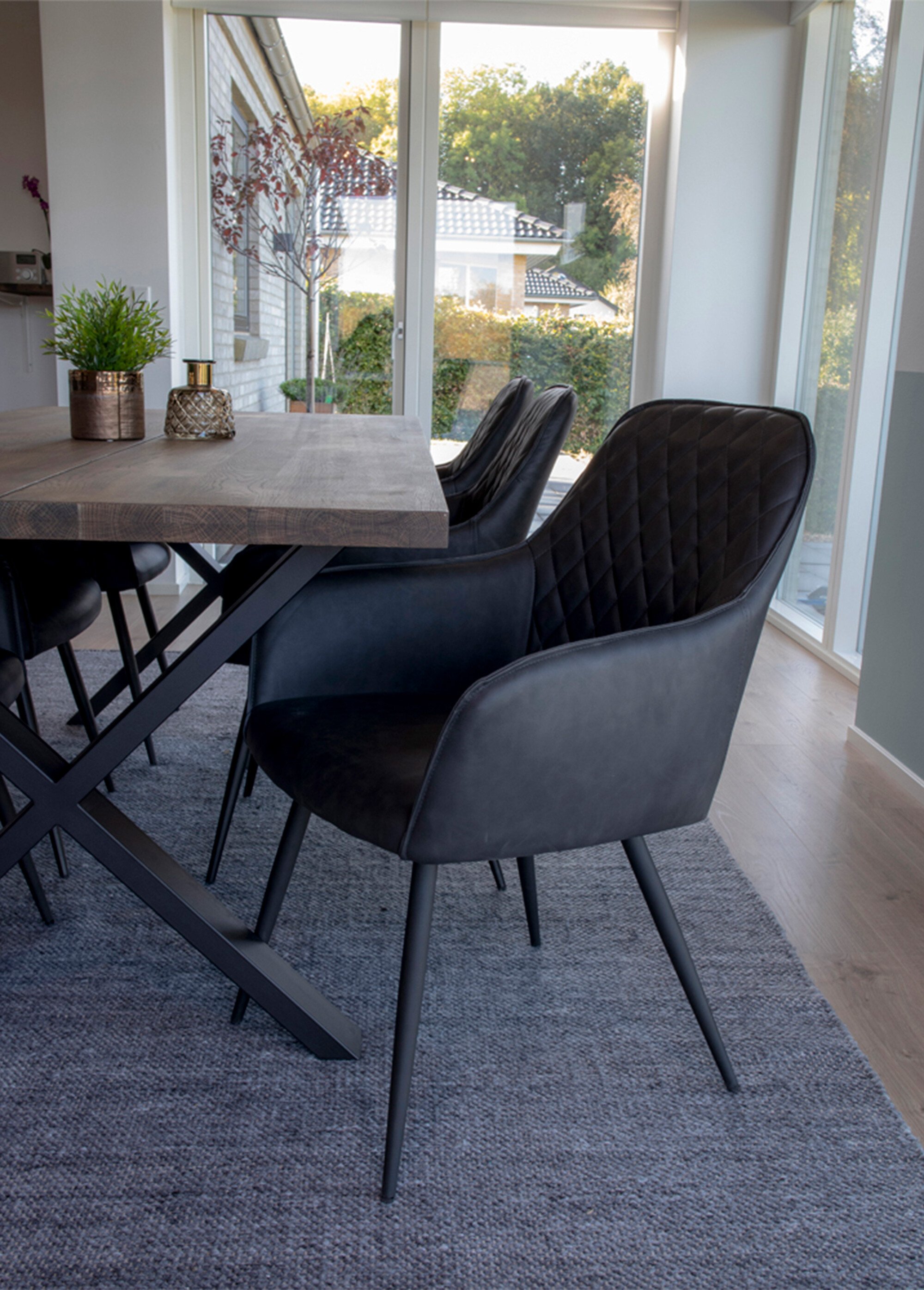 Chaise de salle à manger thème vintage 2G GRIS HN-1001152 SI1