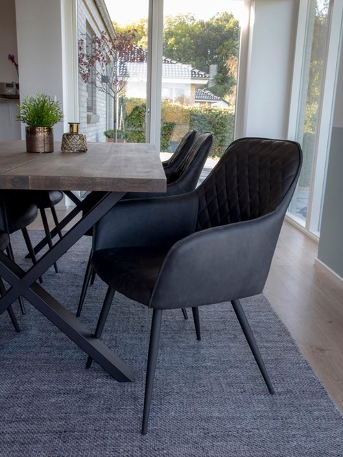 Chaise de salle à manger thème vintage 2G GRIS HN-1001152 SI1