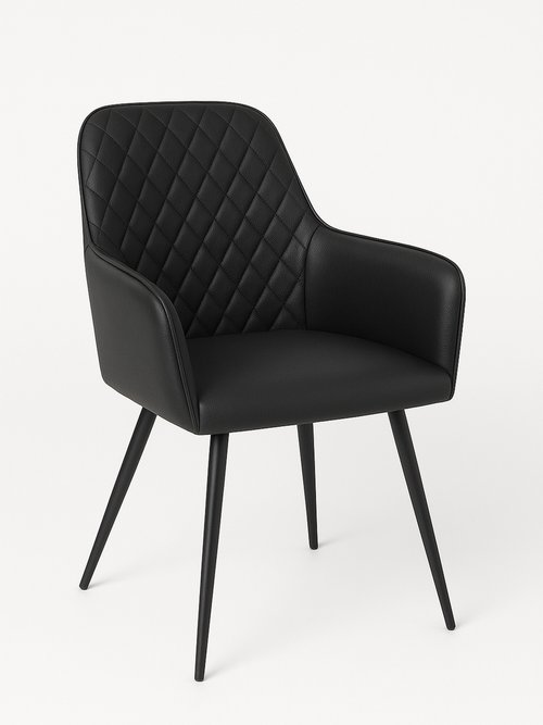 Chaise de salle à manger thème vintage 3N NOIR HN-1001153 FA1