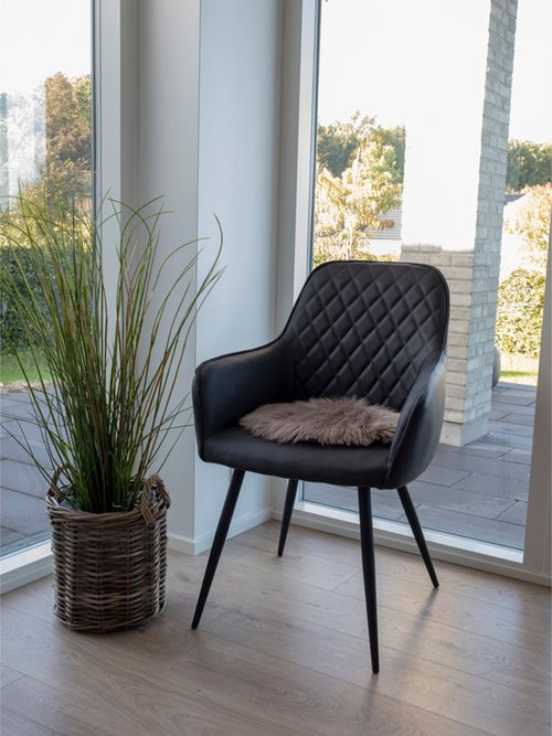 Chaise de salle à manger thème vintage 3N NOIR HN-1001153 SI2