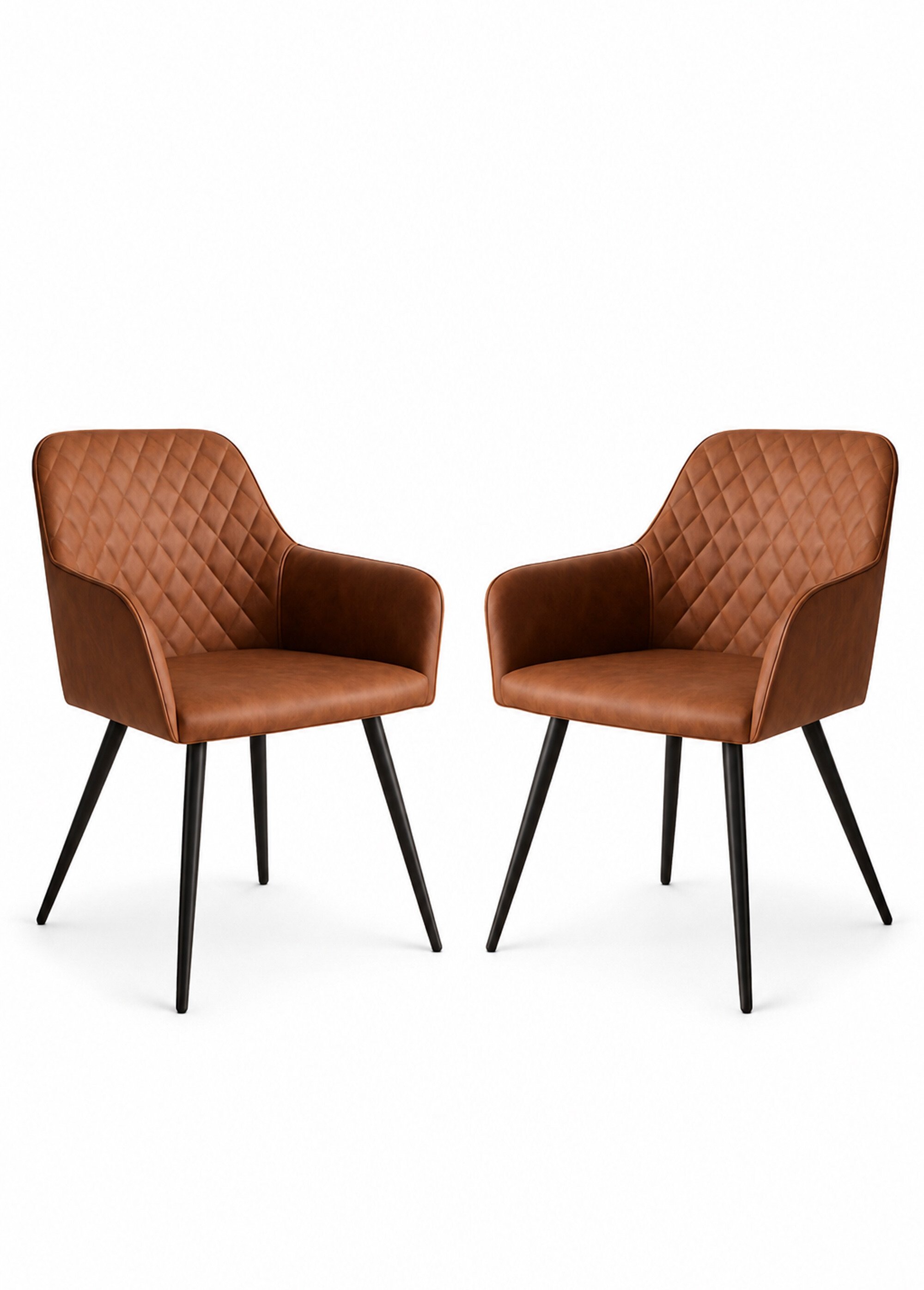 Chaises salle à manger thème vintage 1M MARRON HN-1001150 FA1