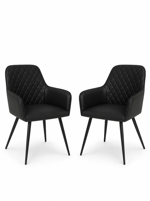 Chaises salle à manger thème vintage 3N NOIR HN-1001153 FA1