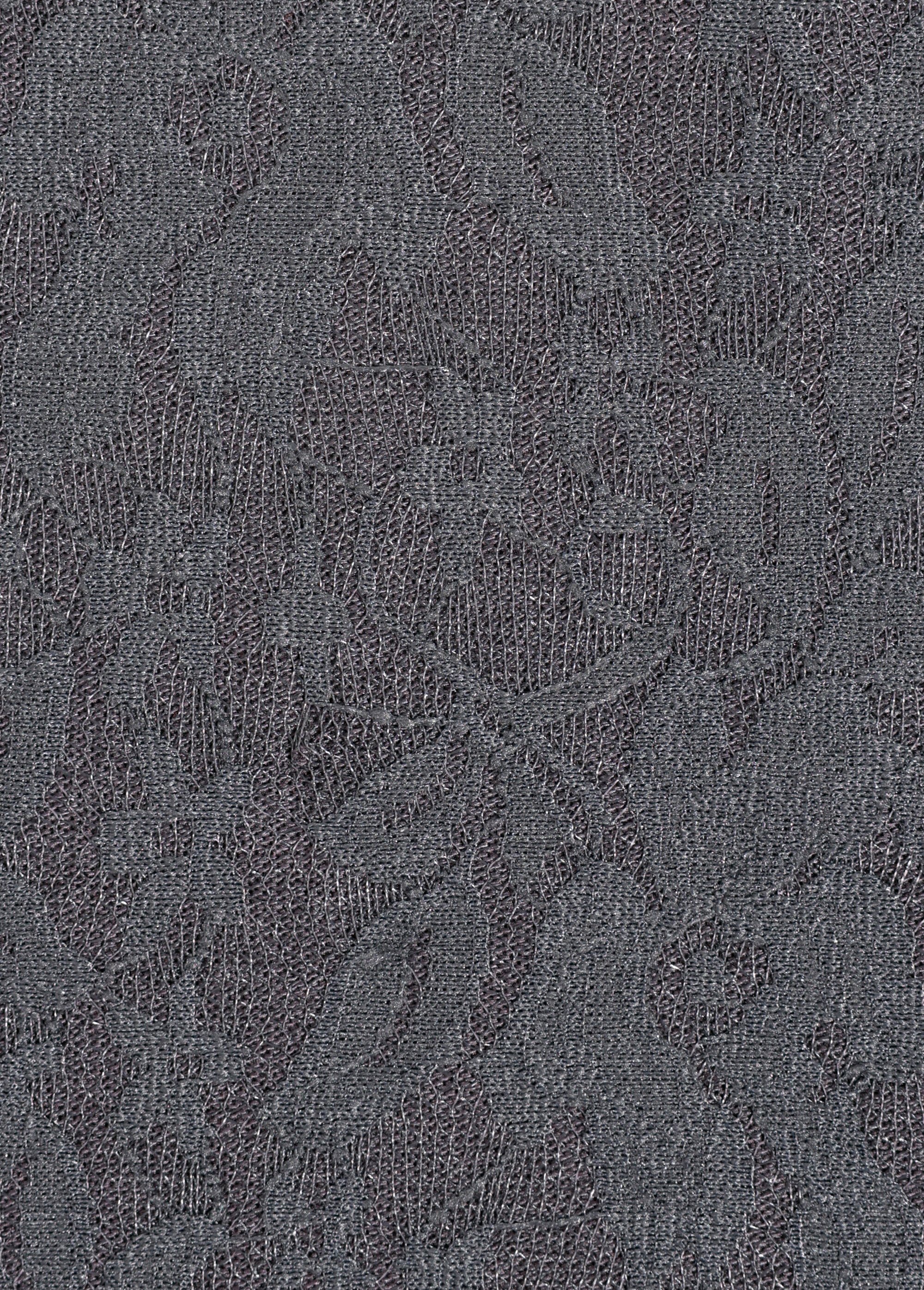 Coupon tissu habillement, jersey dentelle GRIS COT147047 DE2