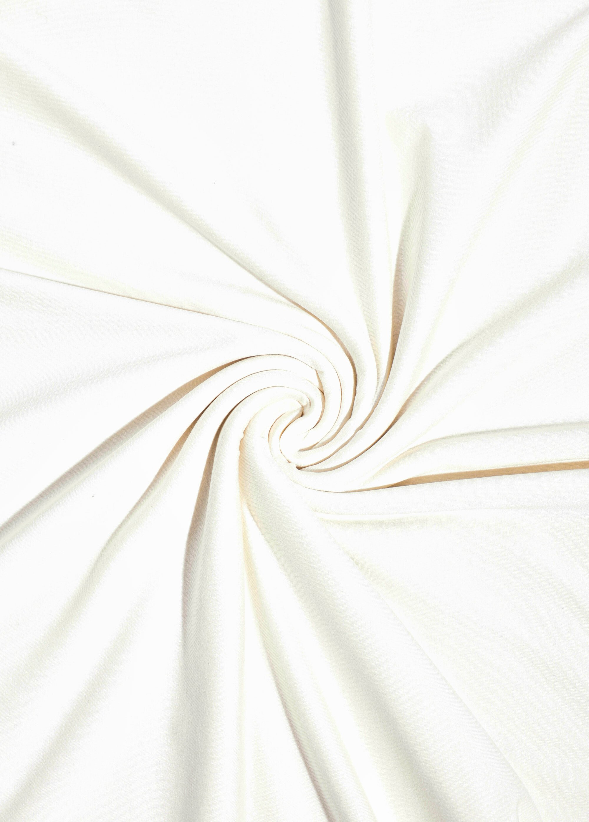 Coupon tissu habillement, jersey uni clair BLANC COT149094 FA1