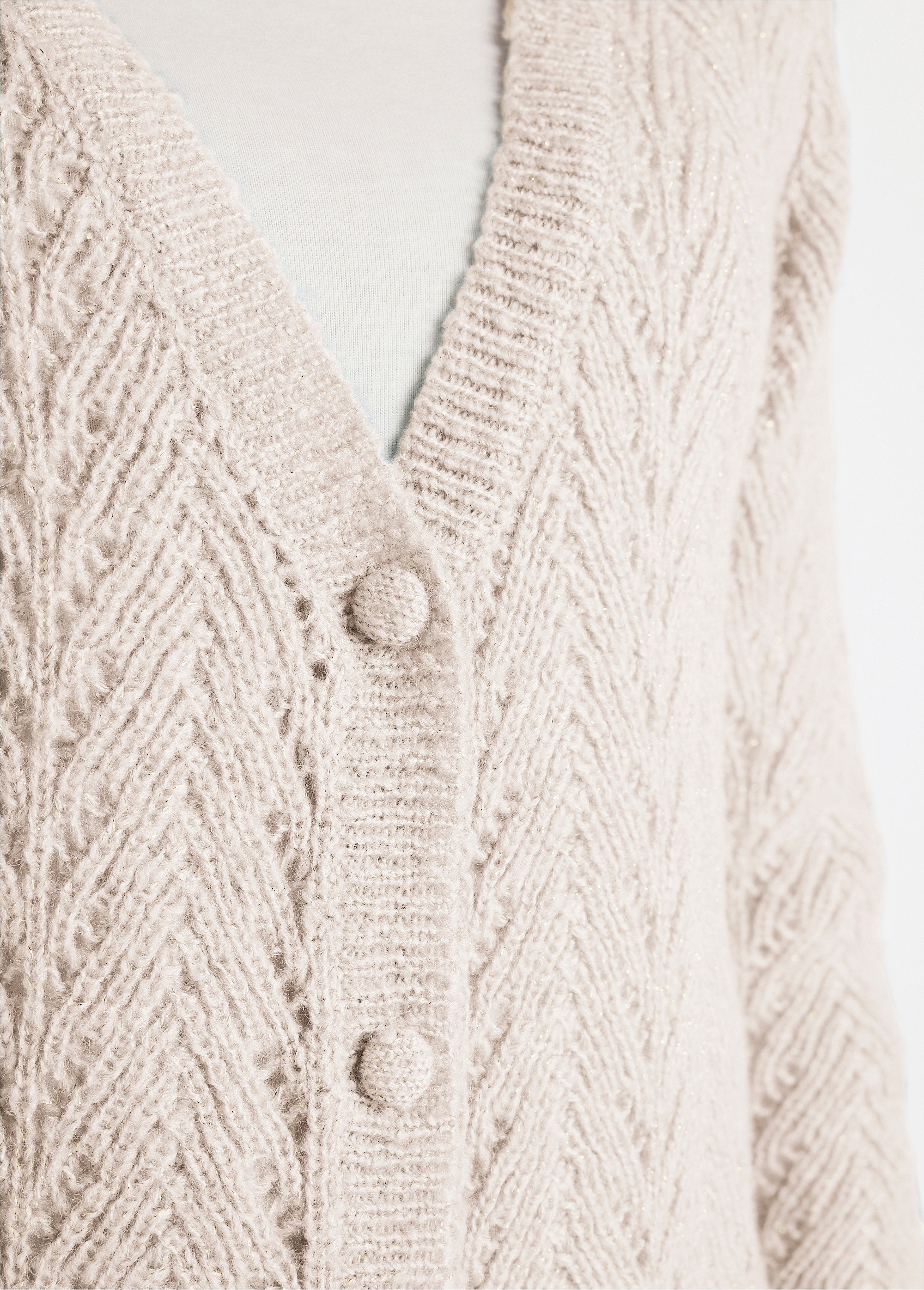 Gilet boutonné avec fibres recyclées