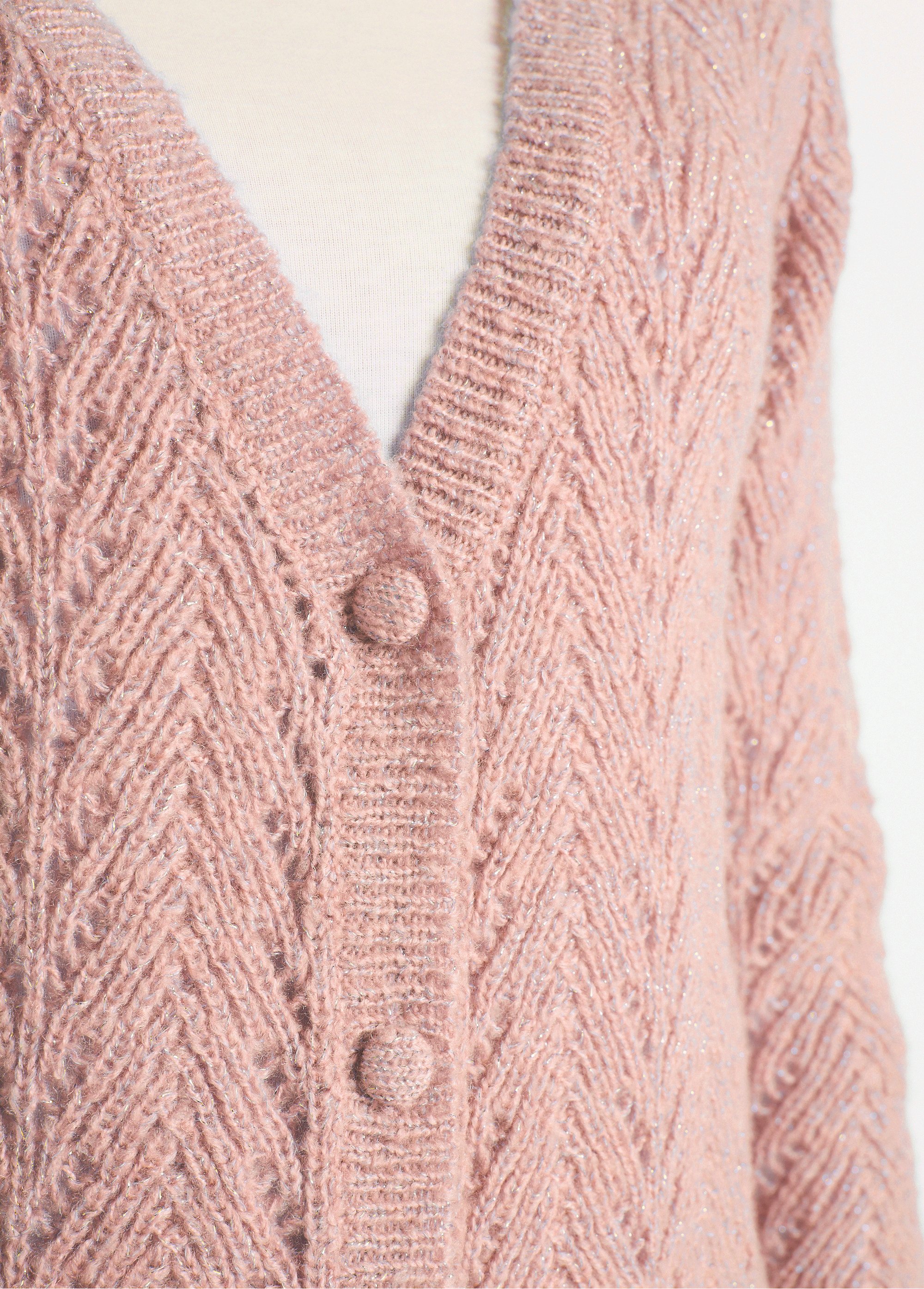 Gilet boutonné avec fibres recyclées