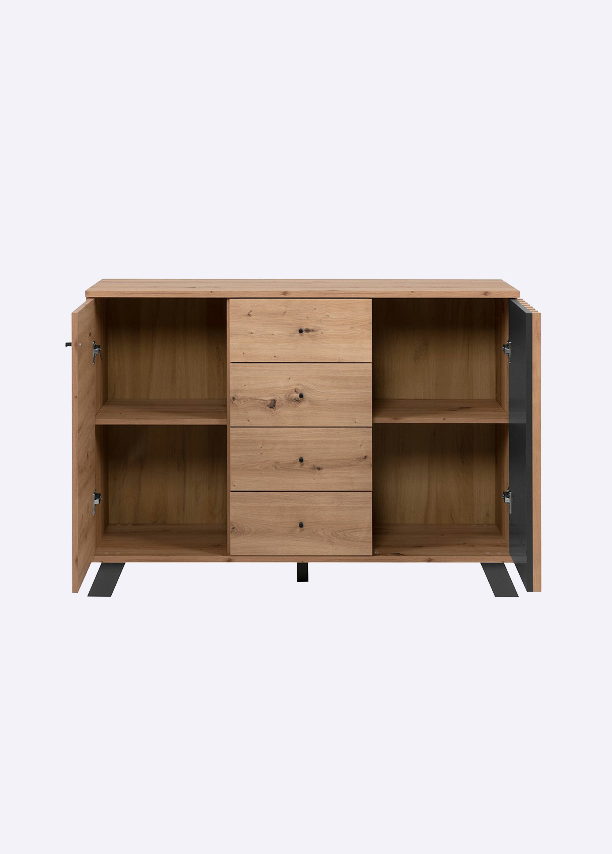 LUBLIN Buffet 4 tiroirs décor fantaisie MARRON CAL-13569133 DE1