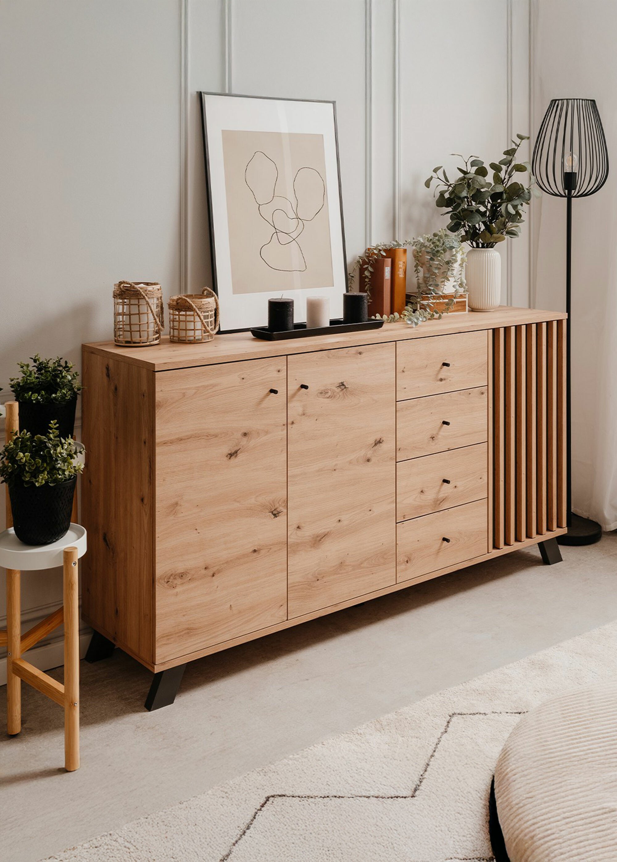 LUBLIN Grand buffet décor fantaisie MARRON CAL-13571133 SI1