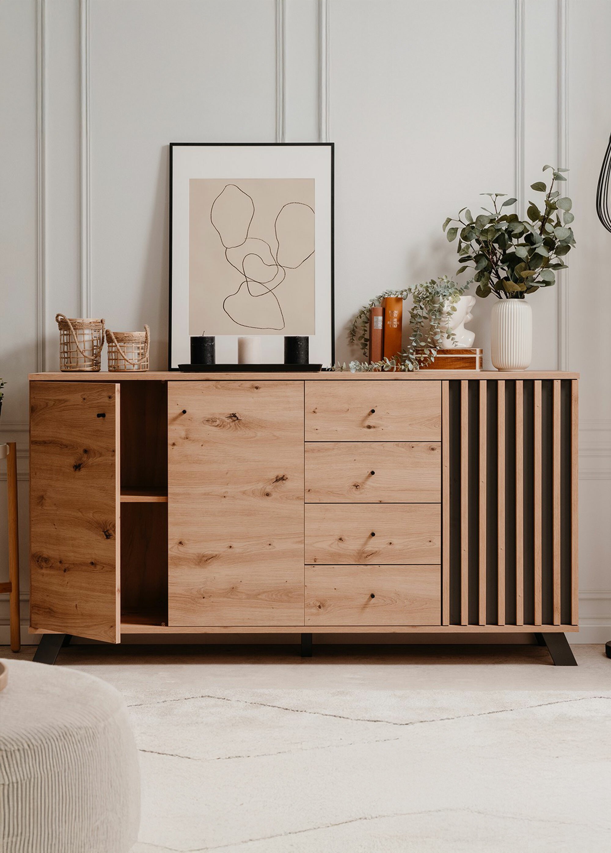 LUBLIN Grand buffet décor fantaisie MARRON CAL-13571133 SI2