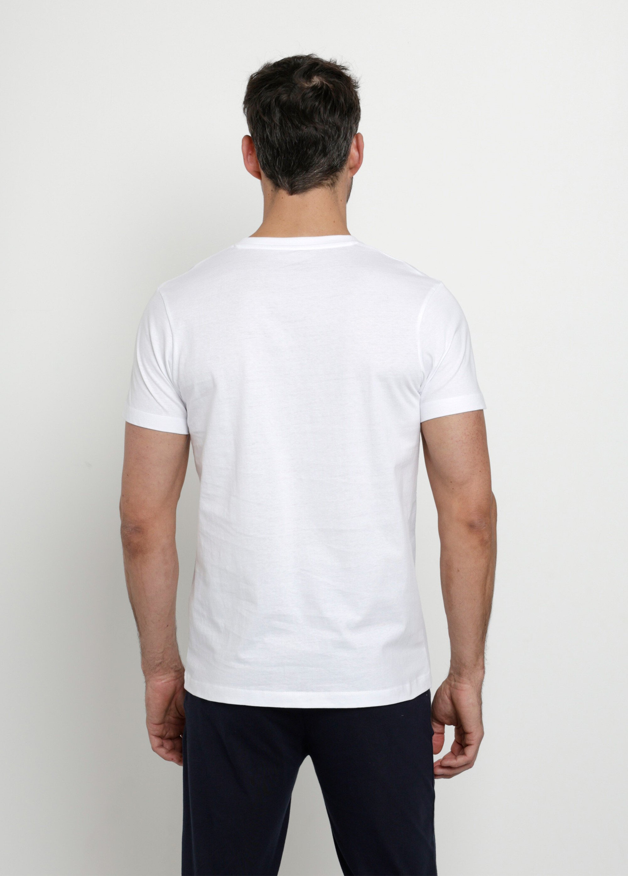 T-shirt homme col V à manches longues