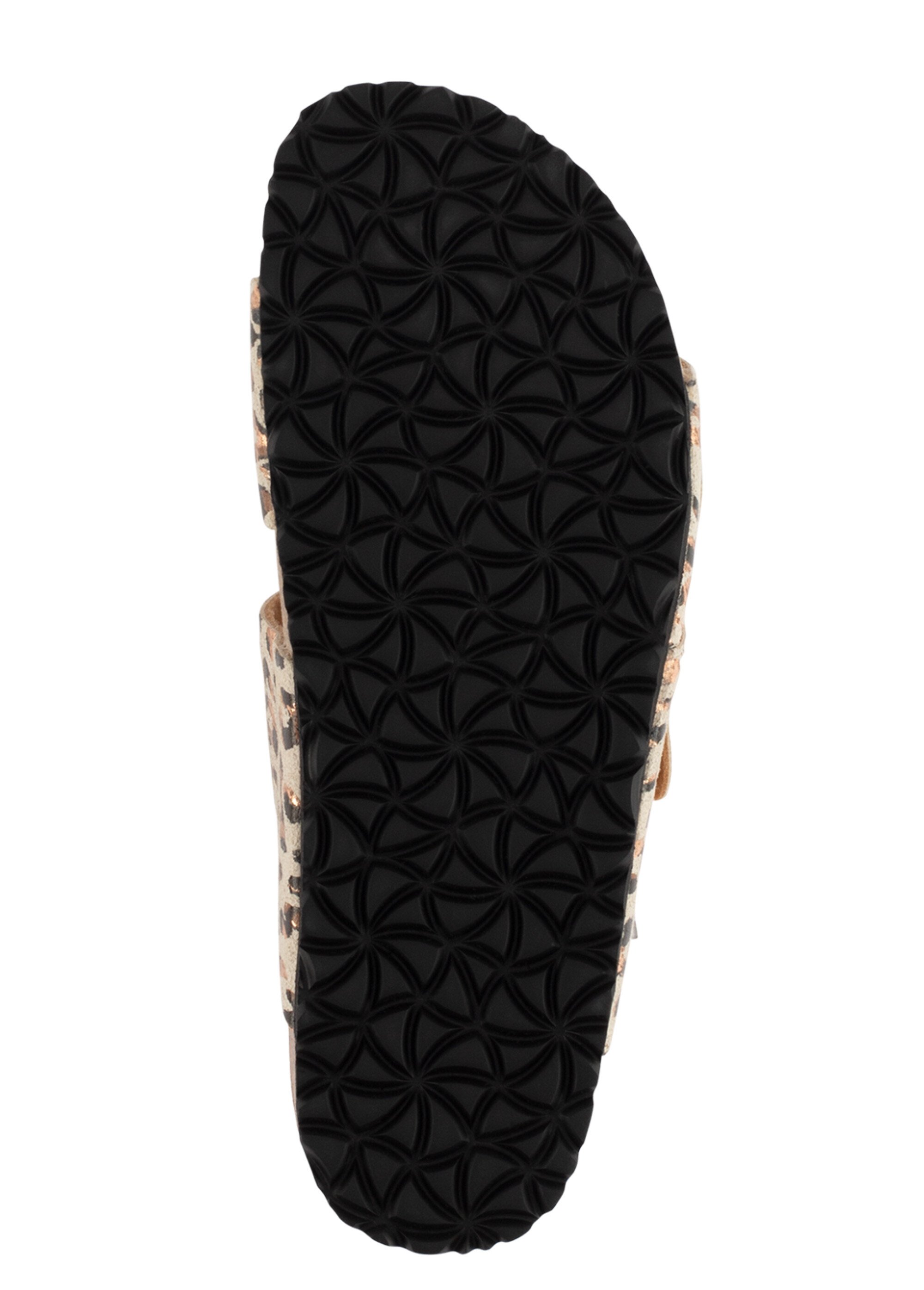 Mules anatomiques ouvertes motif léopard Femme Noir TAM12752346 UN1