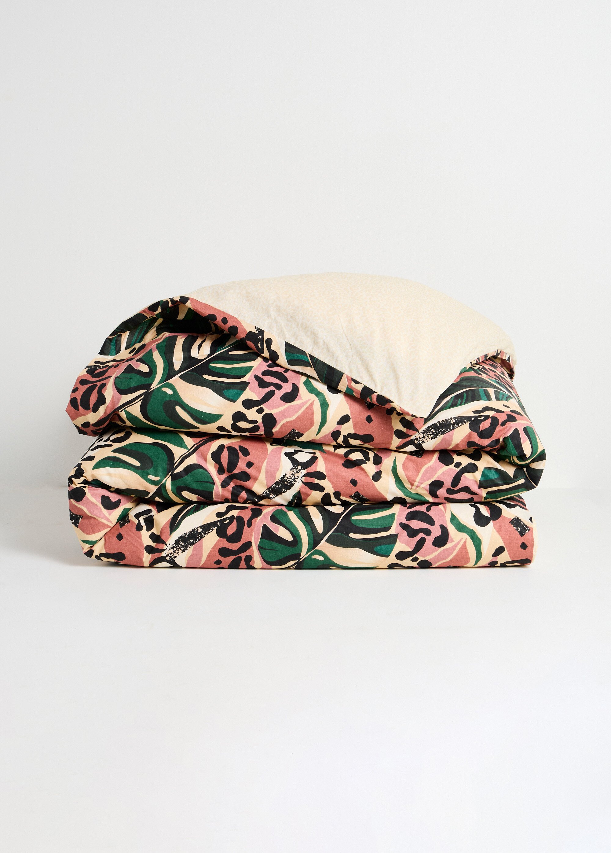 Parure housse de couette coton, jungle