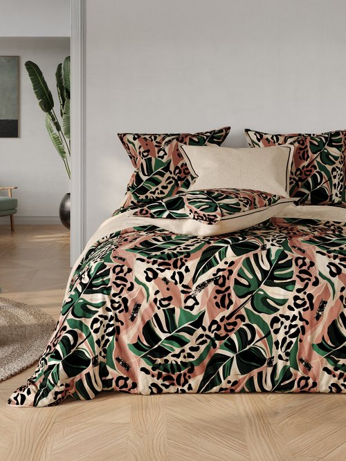 Parure housse de couette coton, jungle Vert ZAC-DAMISA FA1