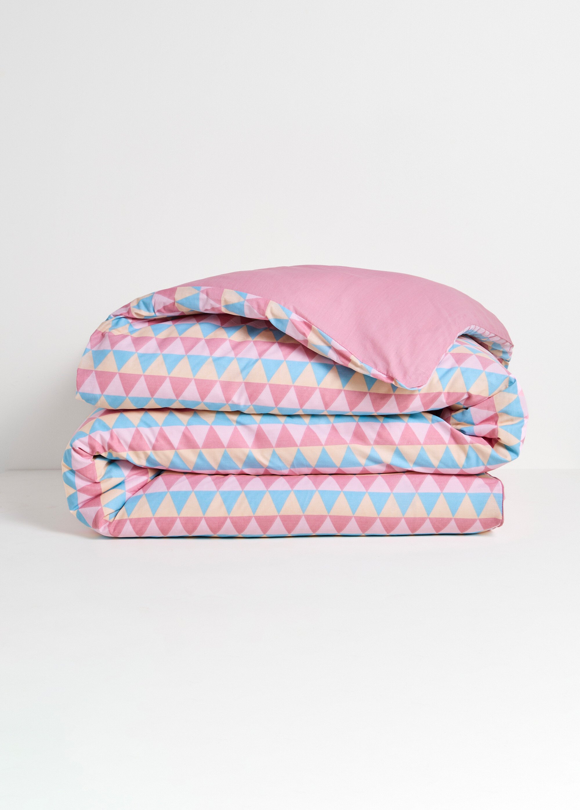 Parure housse de couette coton, triangle