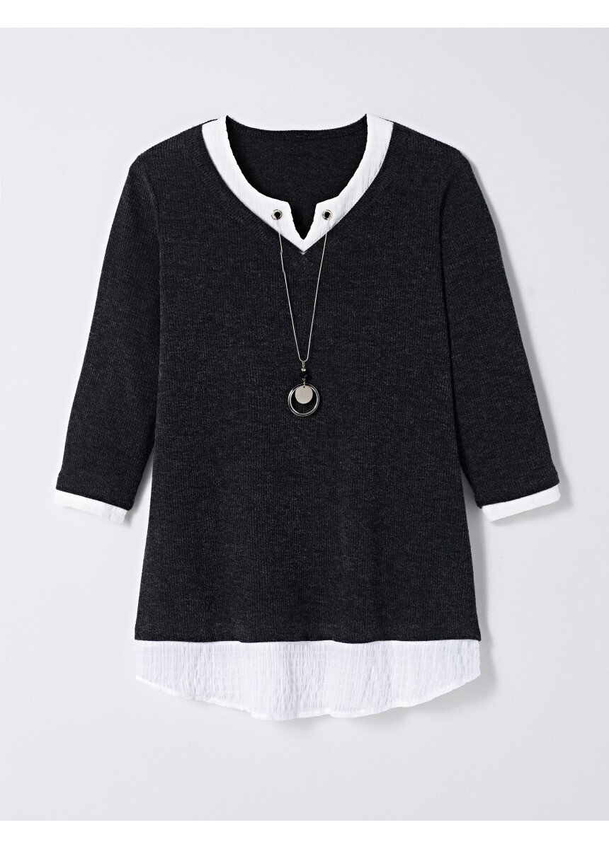 Pull long effet 2 en 1