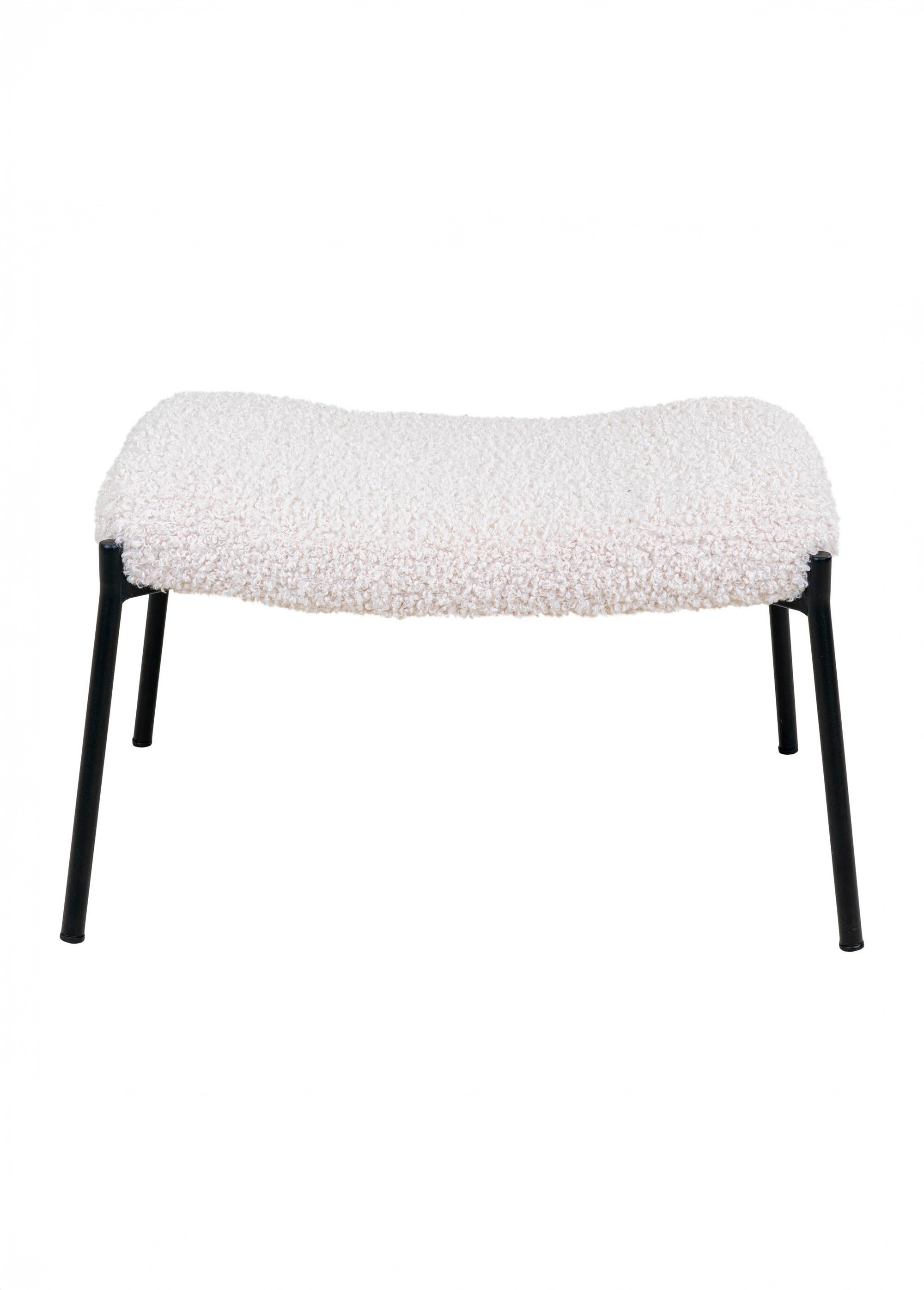 Repose pieds bouclette, pieds métal BLANC HN-1501136 DE1