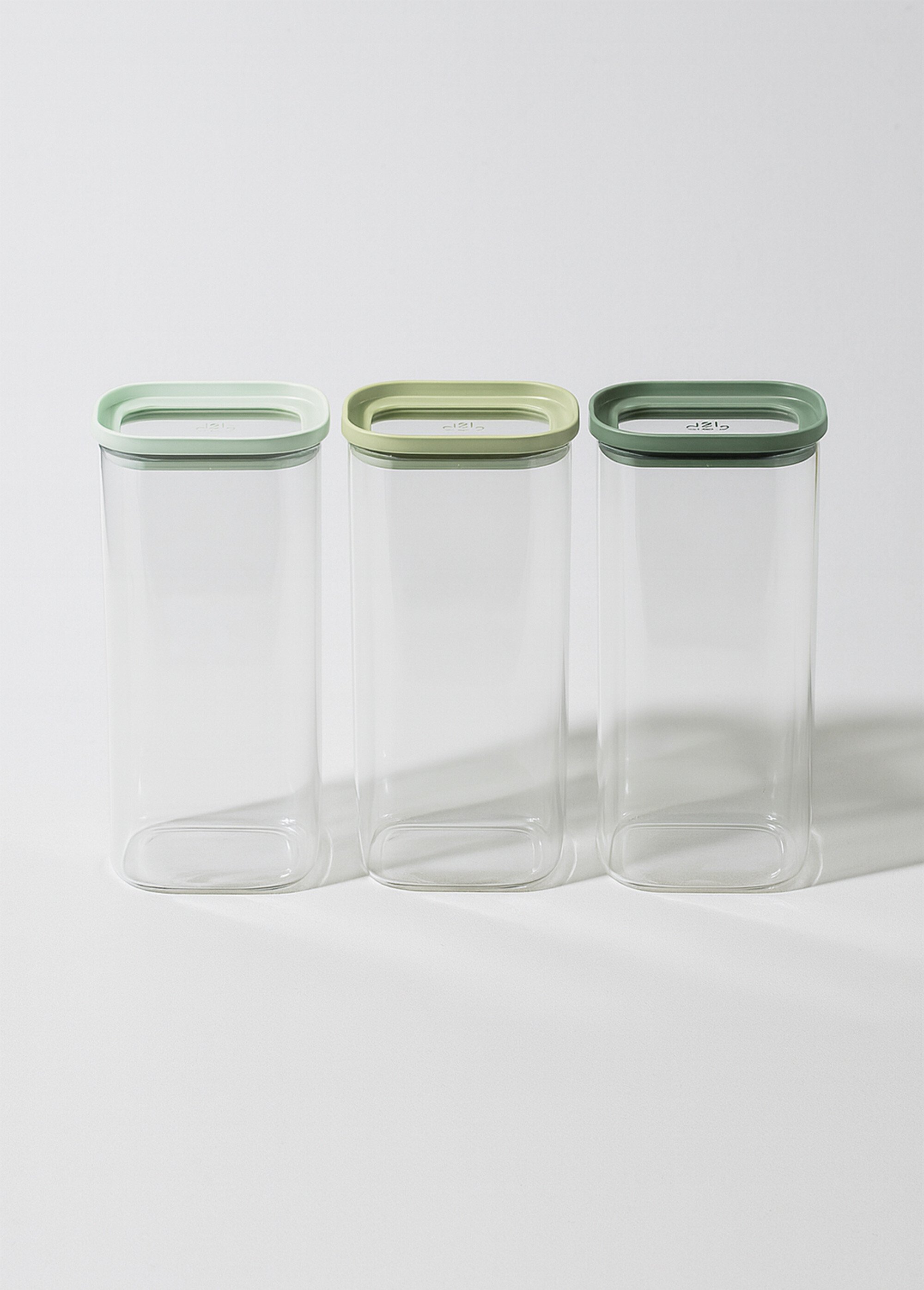 Set 3 bocaux de conservation 2L en verre Vert 9280080 FA1