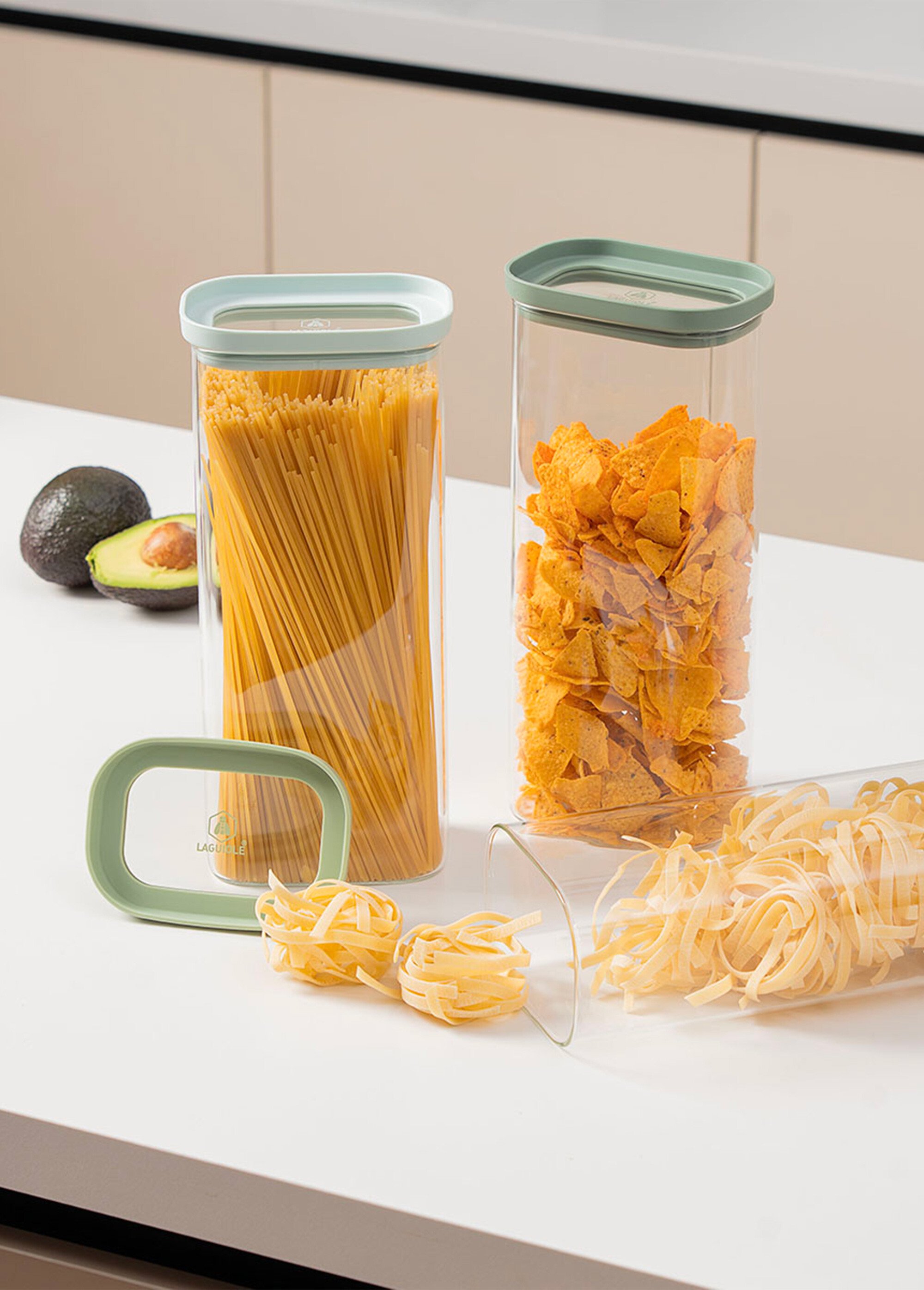 Set 3 bocaux de conservation 2L en verre Vert 9280080 SI1