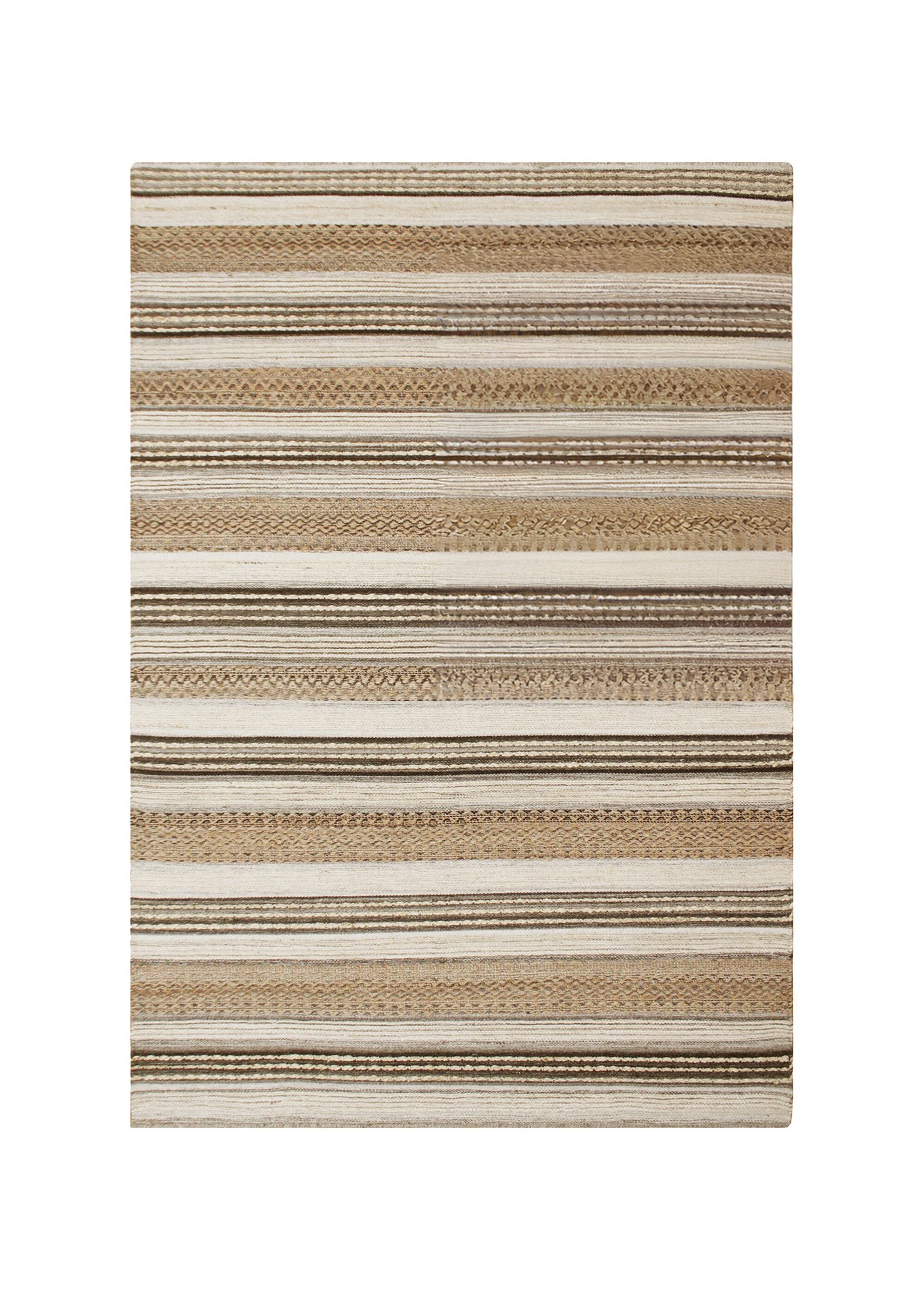 Tapis tissé main style ethnique Beige HN-3981516 FA1