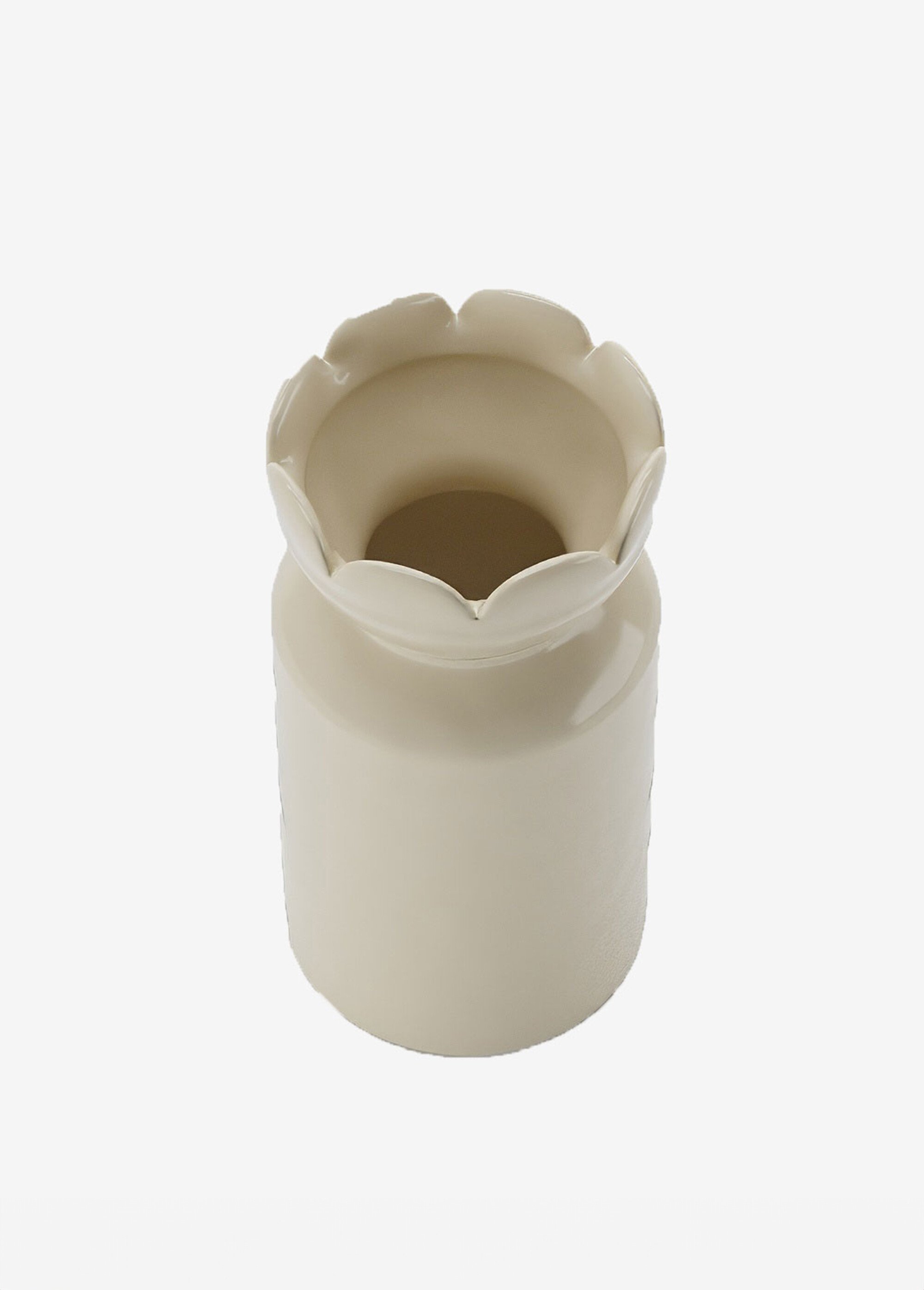 Vase en céramique avec col tulipe Beige POT-RIVOLI DE1
