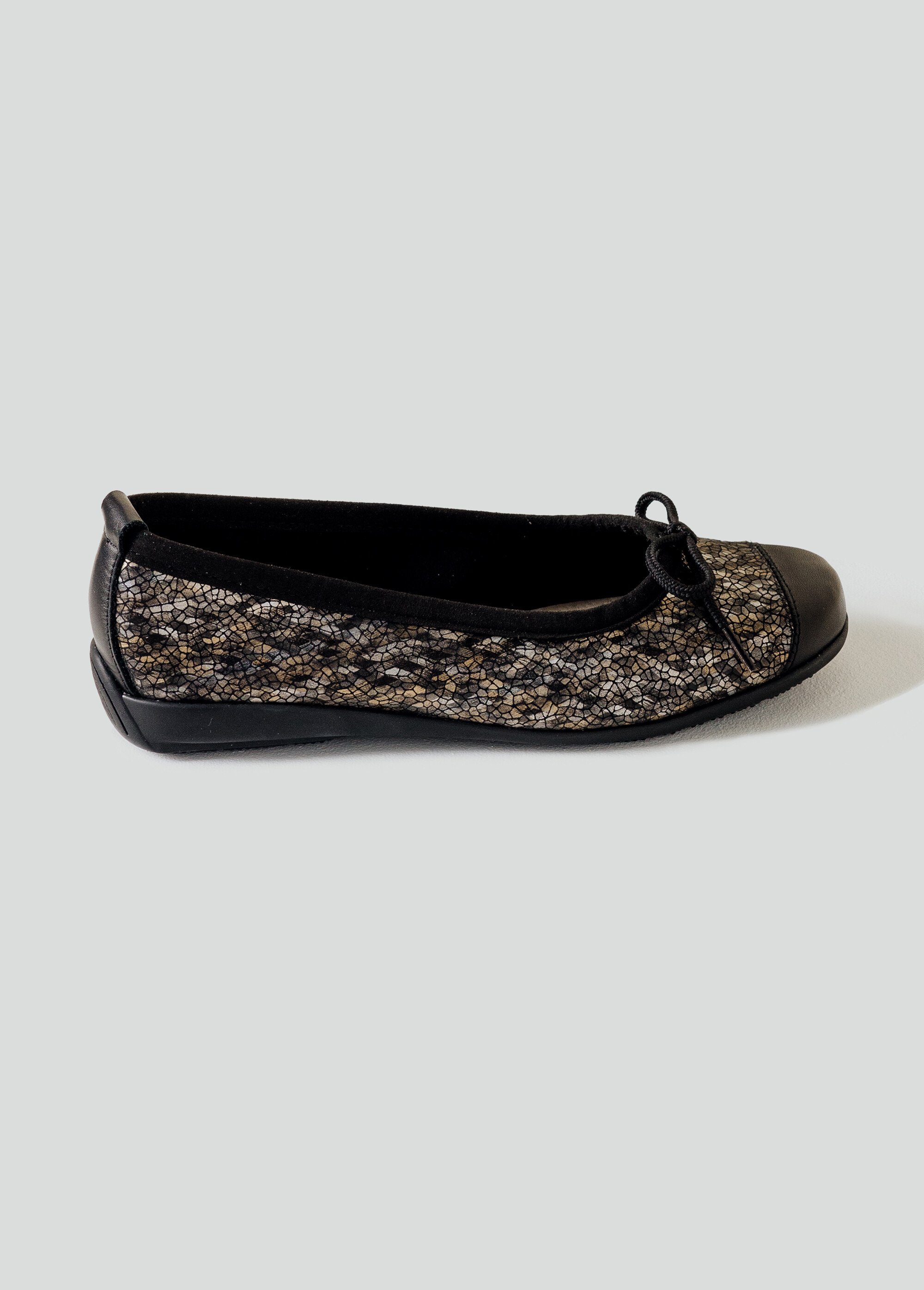 Ballerine cuir largeur standard Femme Marron OVIGNE DR1