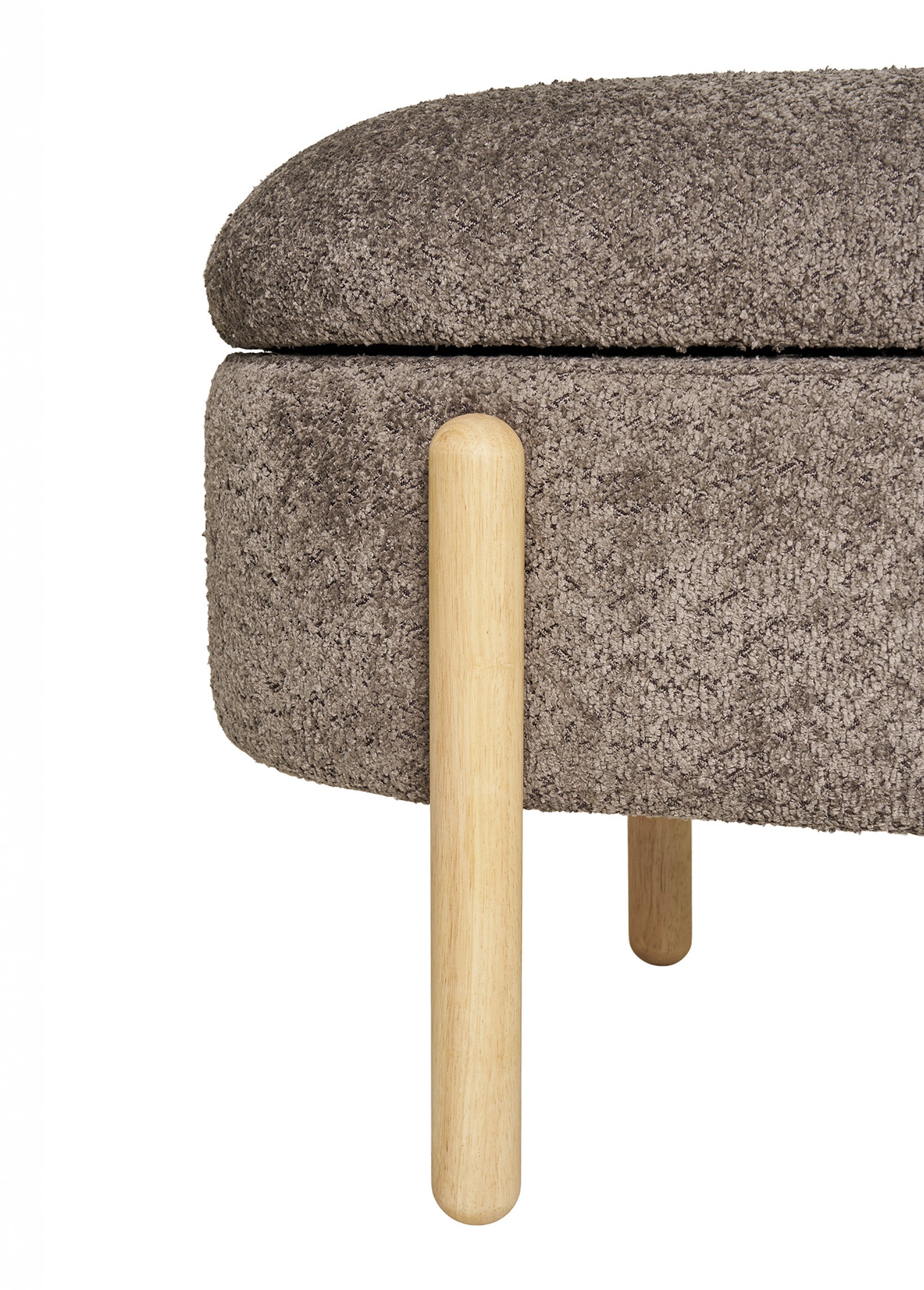 Banc de rangement avec pieds bois de pin MARRON HN-1409001 DE2