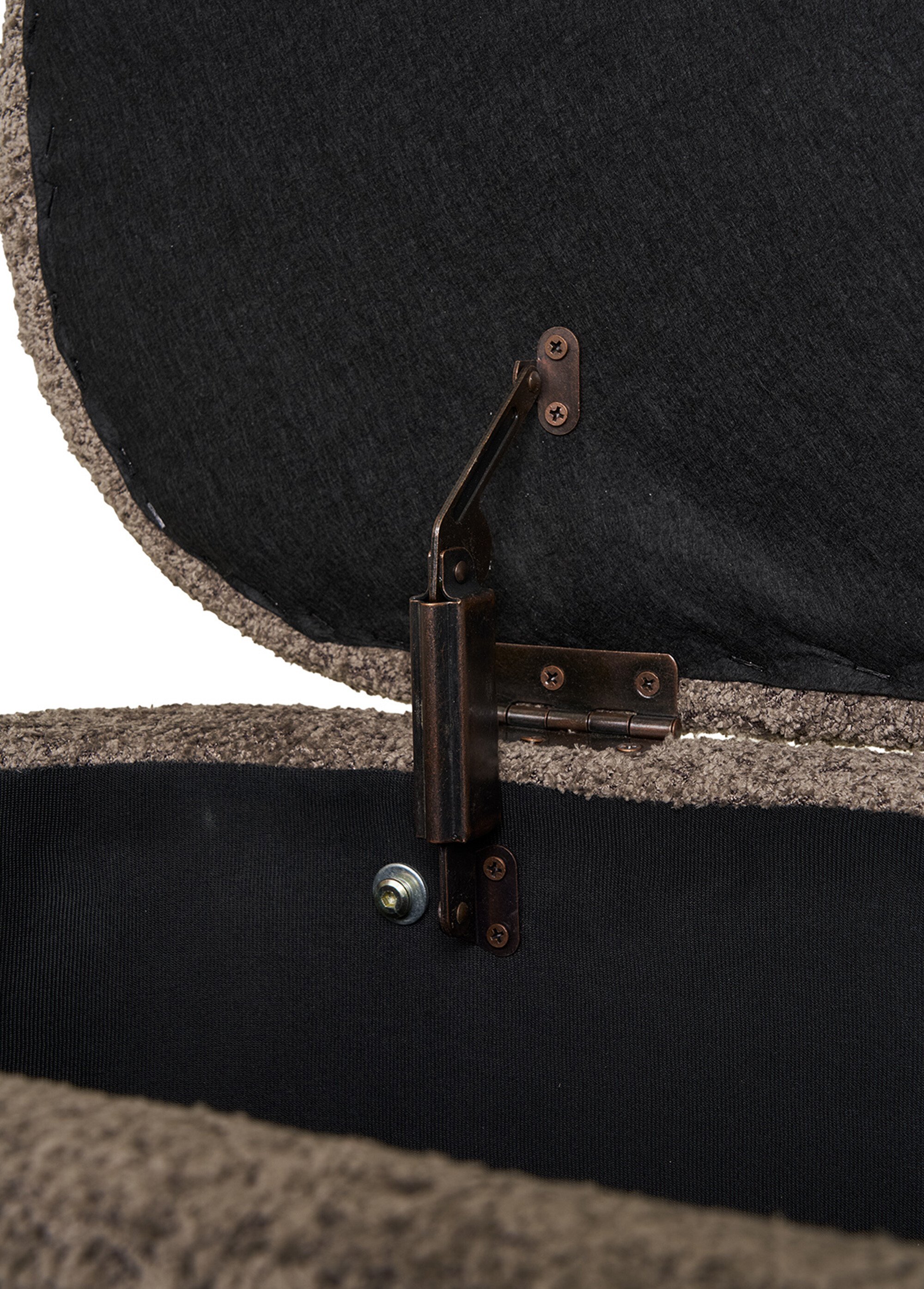 Banc de rangement avec pieds bois de pin MARRON HN-1409001 DE3