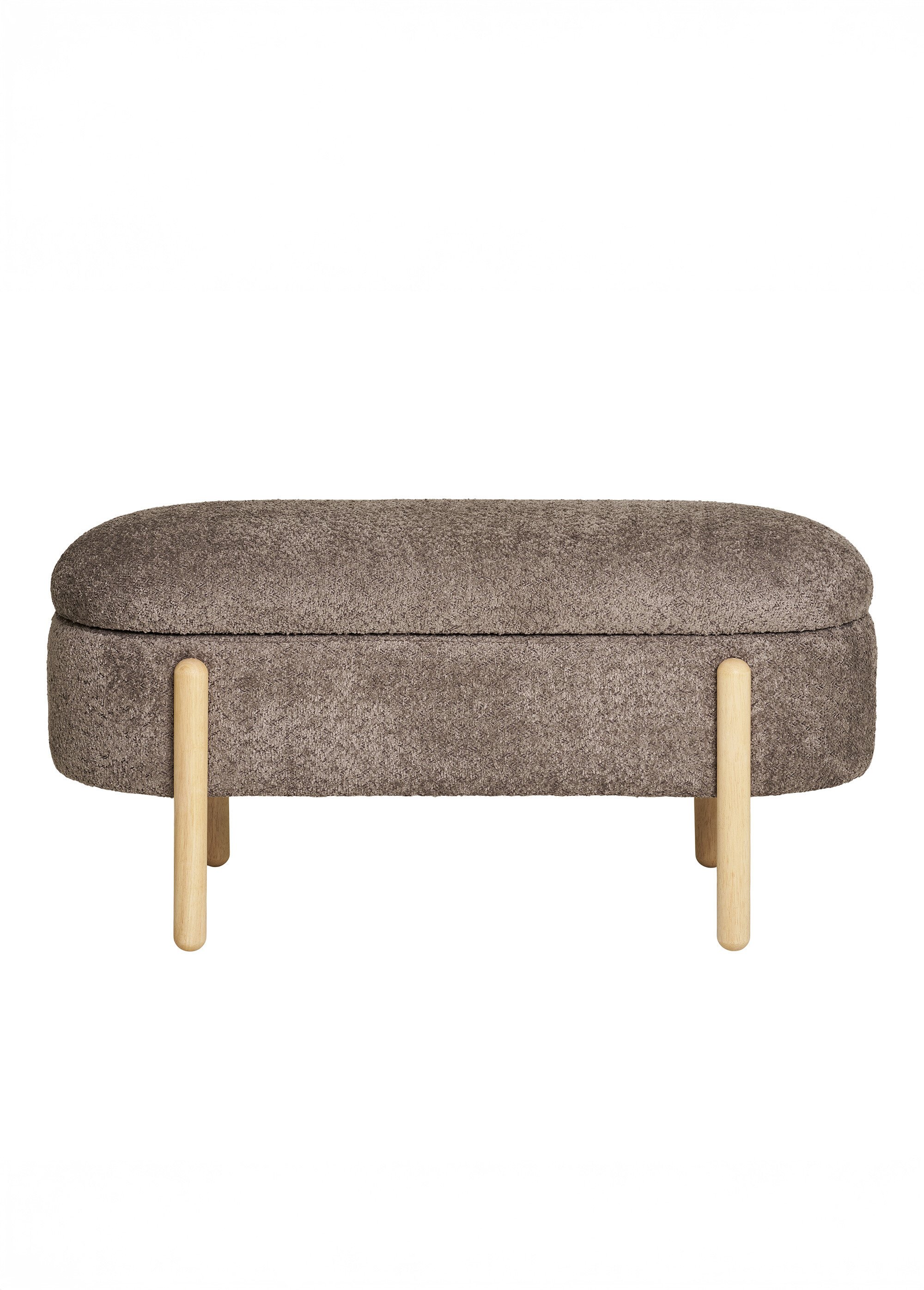 Banc de rangement avec pieds bois de pin MARRON HN-1409001 DR1