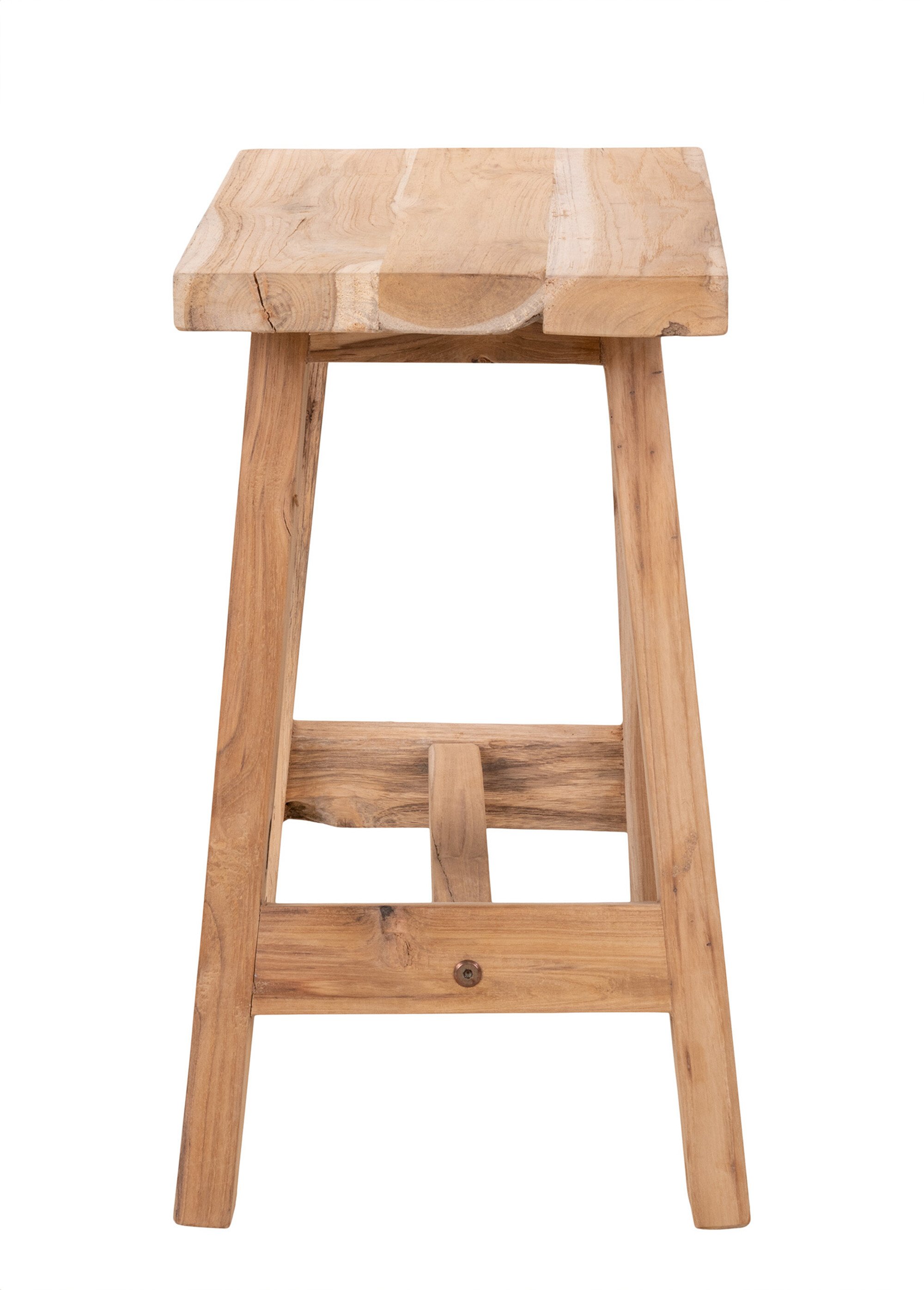 Banc en teck recyclé style rustique chic BEIGE HN-1401010 DE2