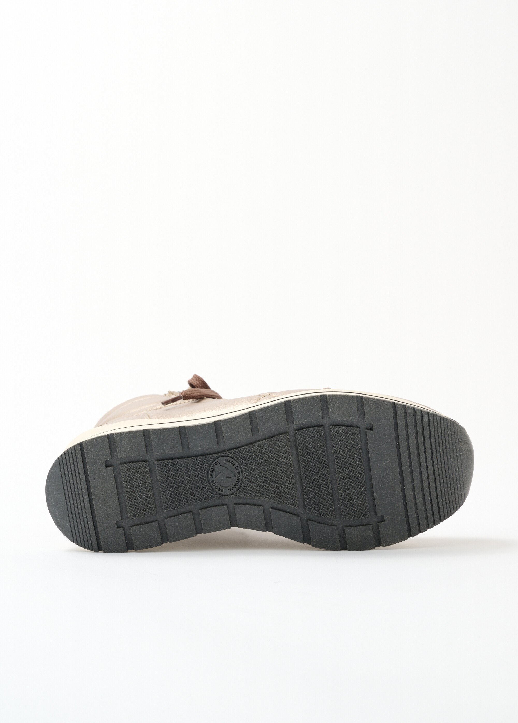 Baskets montantes largeur confort cuir Femme Beige ONFLEUR UN1