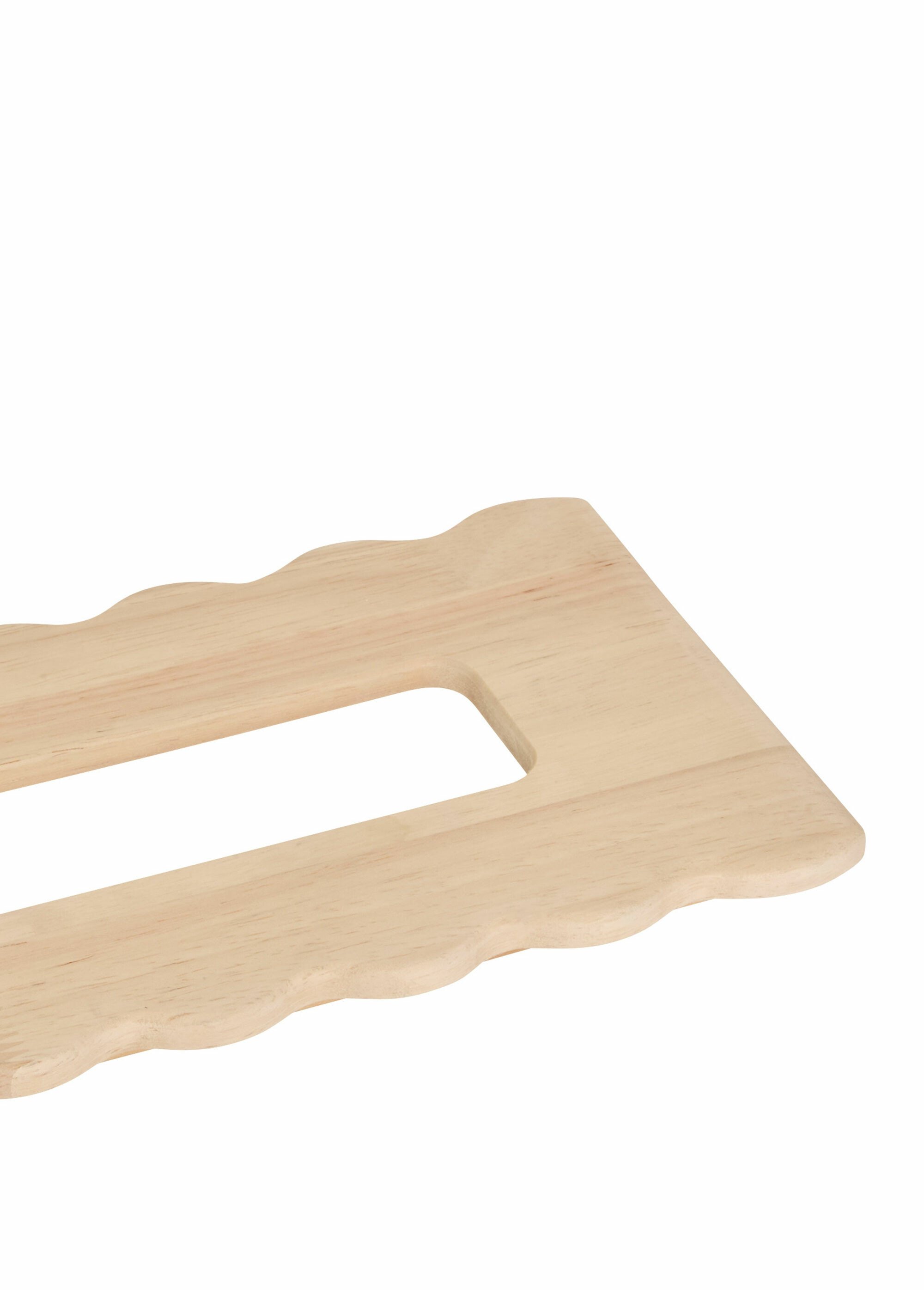 Boite à mouchoirs ondulée en bois Blanc JJA-211539 DE2