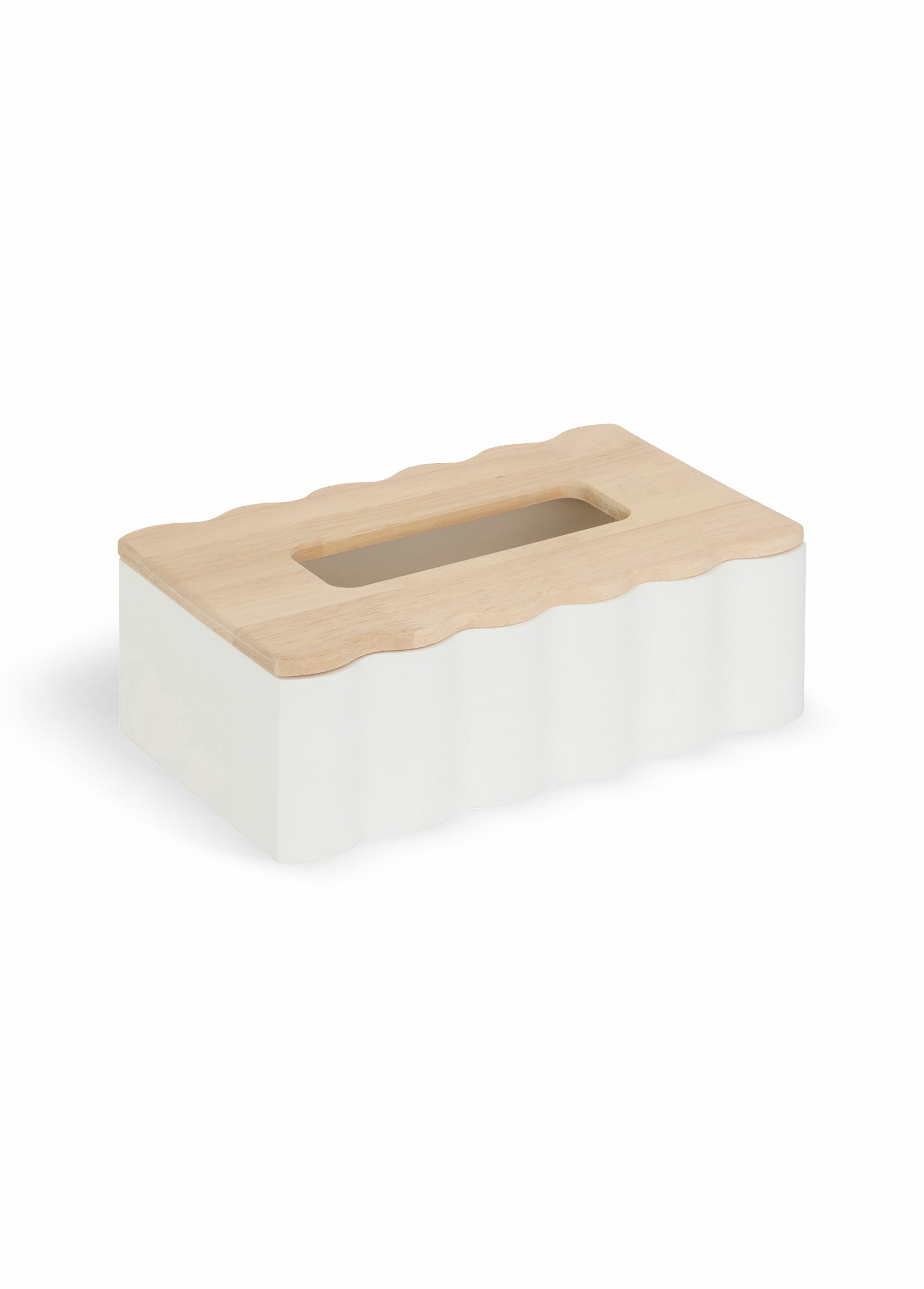 Boite à mouchoirs ondulée en bois