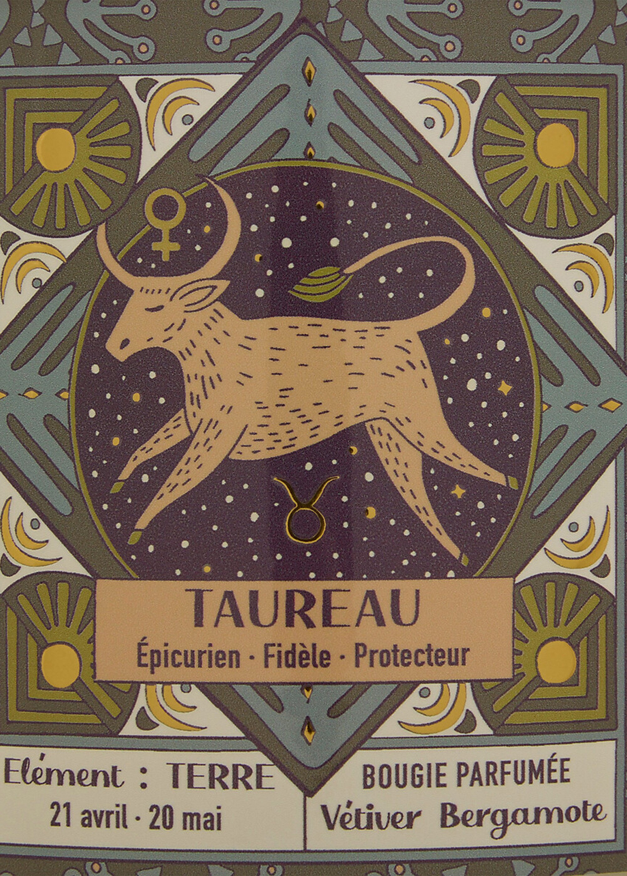 Bougie parfumée thème Signe du zodiaque Marron JJA-211656 DE3