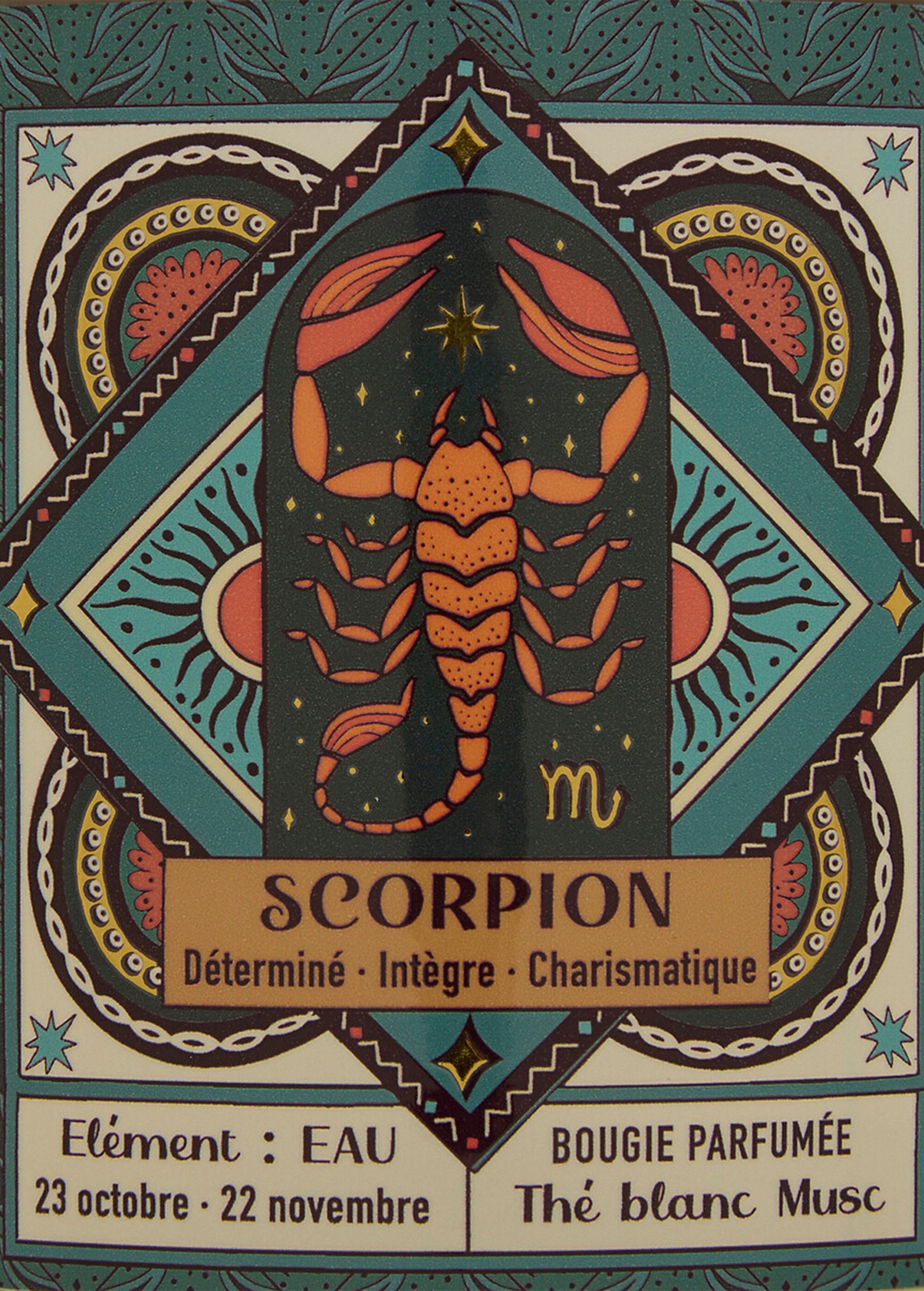 Bougie parfumée thème Signe du zodiaque Marron JJA-211656 DE3