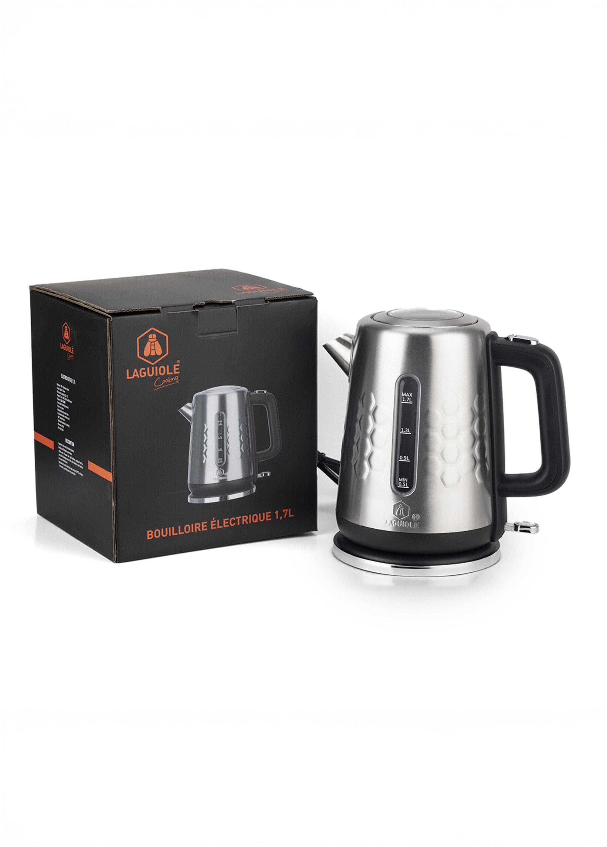 Bouilloire inox électrique 1,7L Noir 9220225 DE3