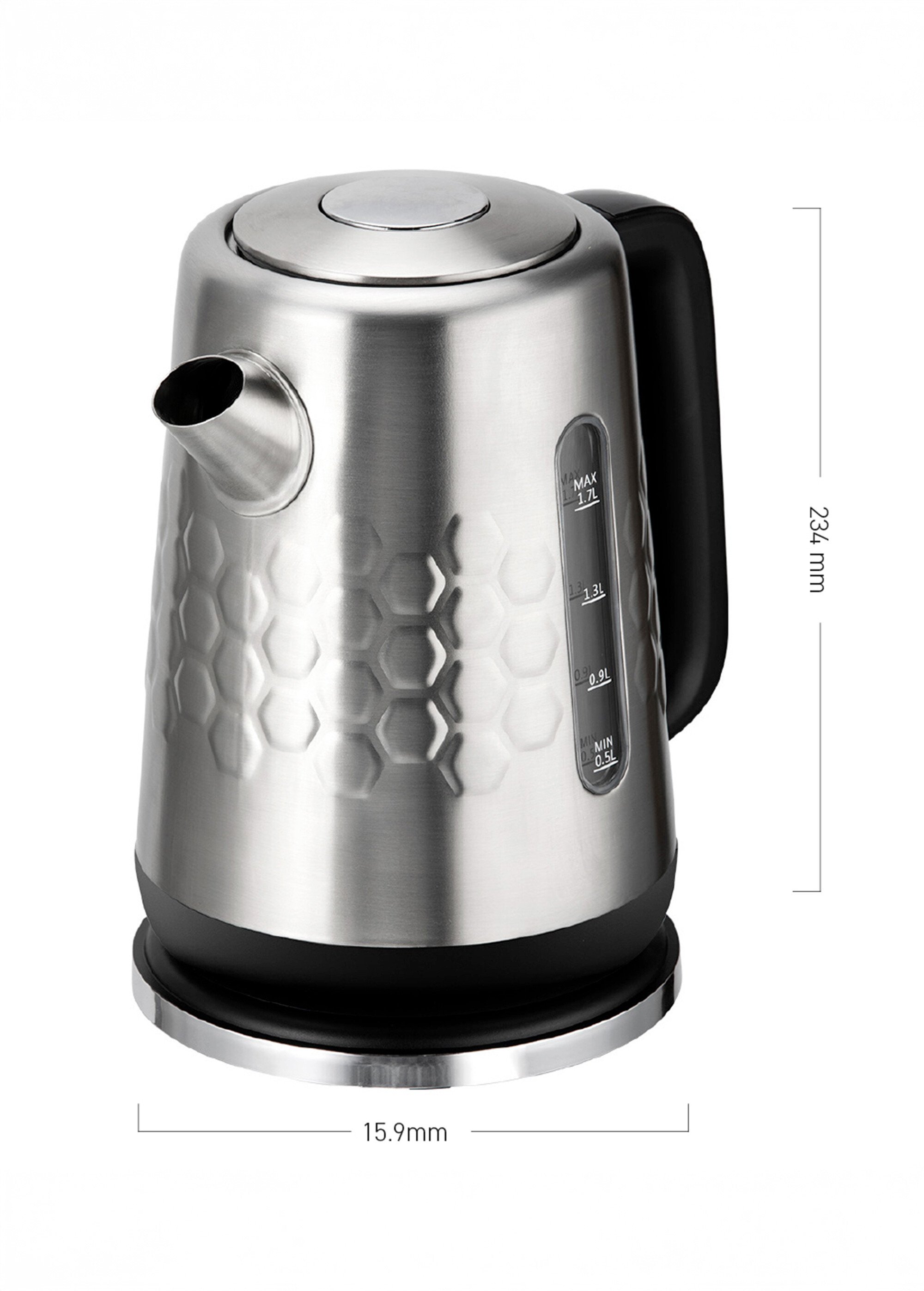 Bouilloire inox programmable 1,7L Noir 9220230 DE2