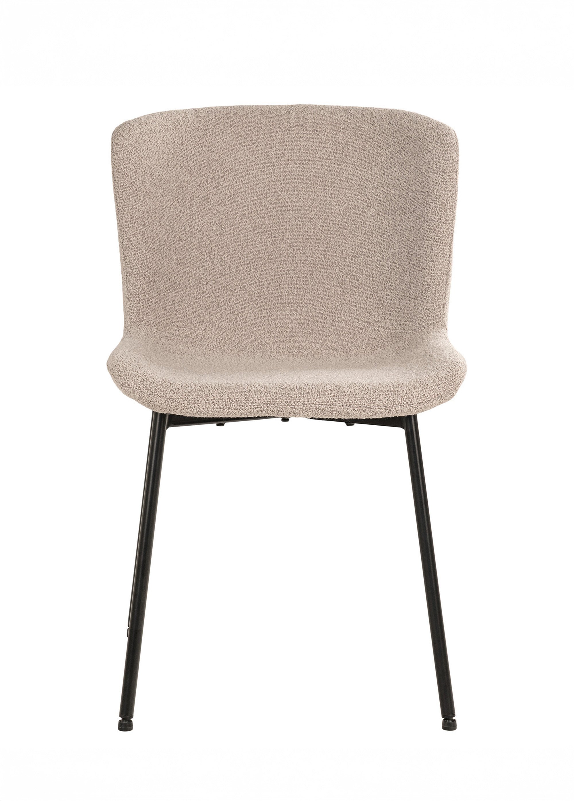 Chaise de salle à manger en bouclette BEIGE HN-1001135 DE1