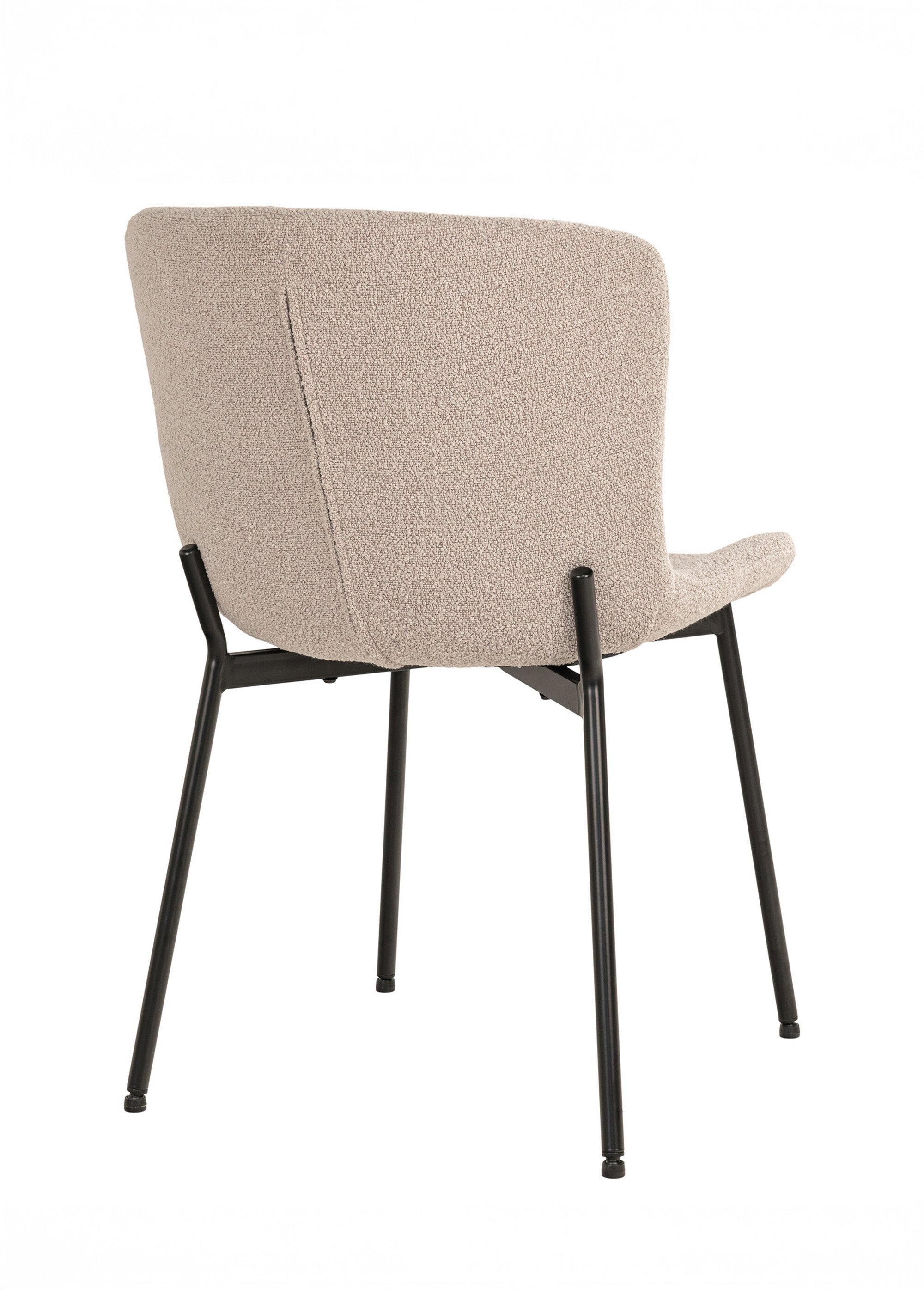 Chaise de salle à manger en bouclette BEIGE HN-1001135 DO1