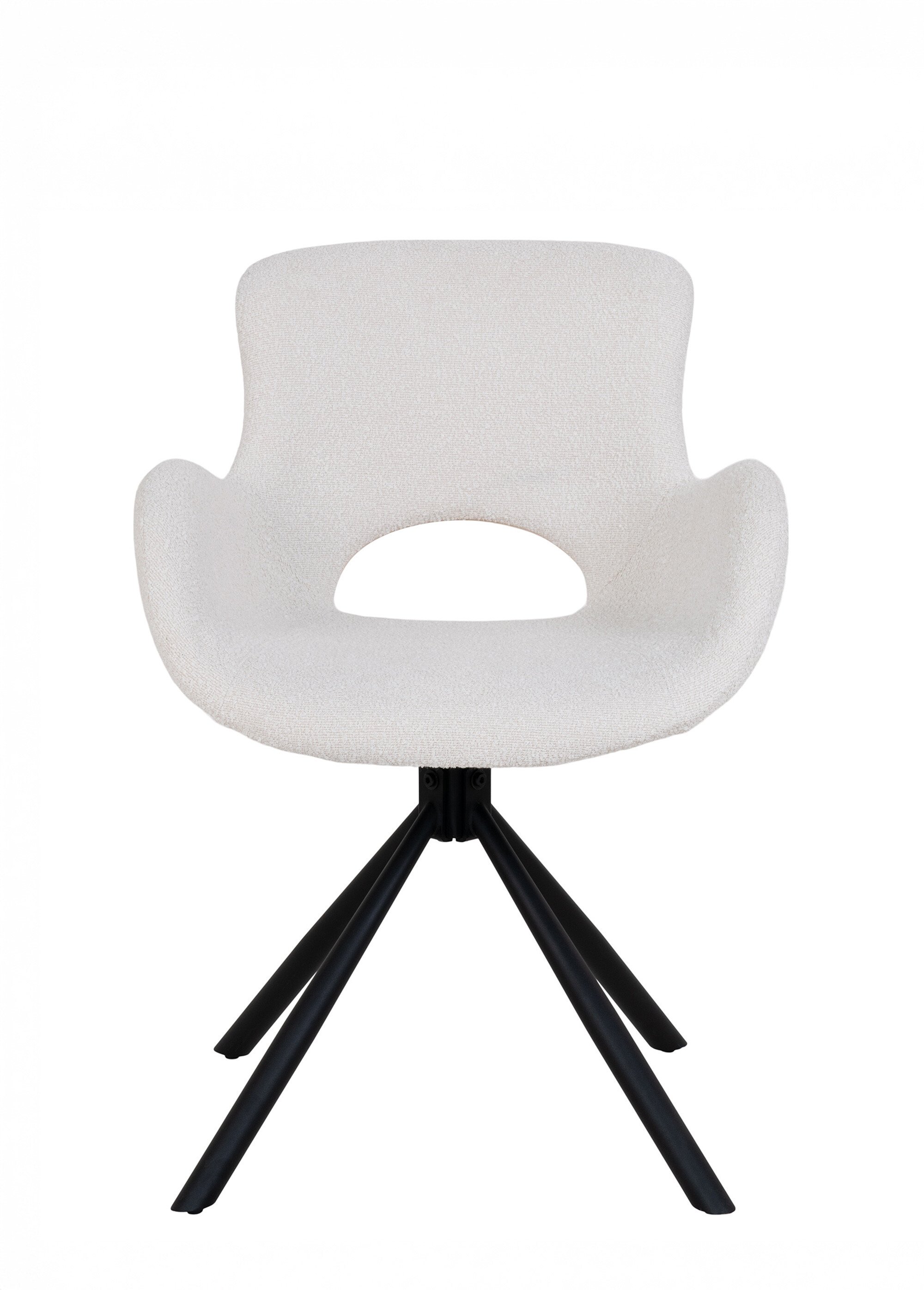 Chaise de salle à manger pivotante bouclette