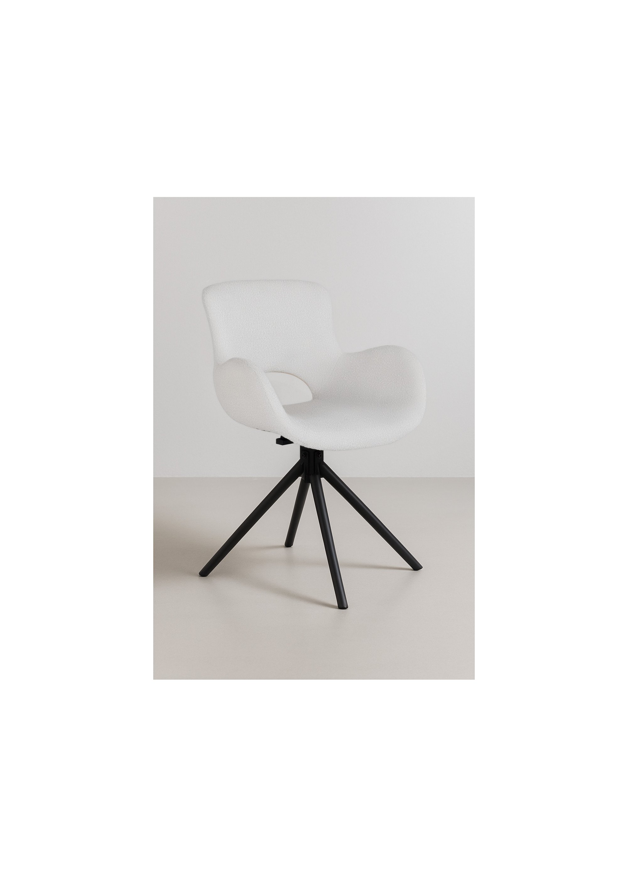 Chaise de salle à manger pivotante bouclette