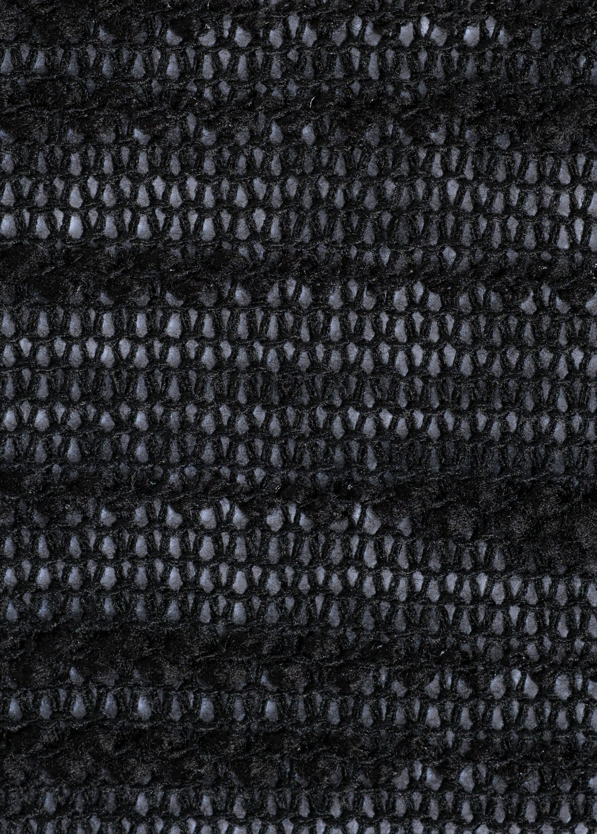 Coupon tissu habillement, lainage rayé NOIR COT147046 DE2