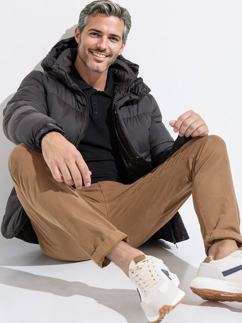 Doudoune chaude matelassée à capuche Homme Noir KYM5292 MV1